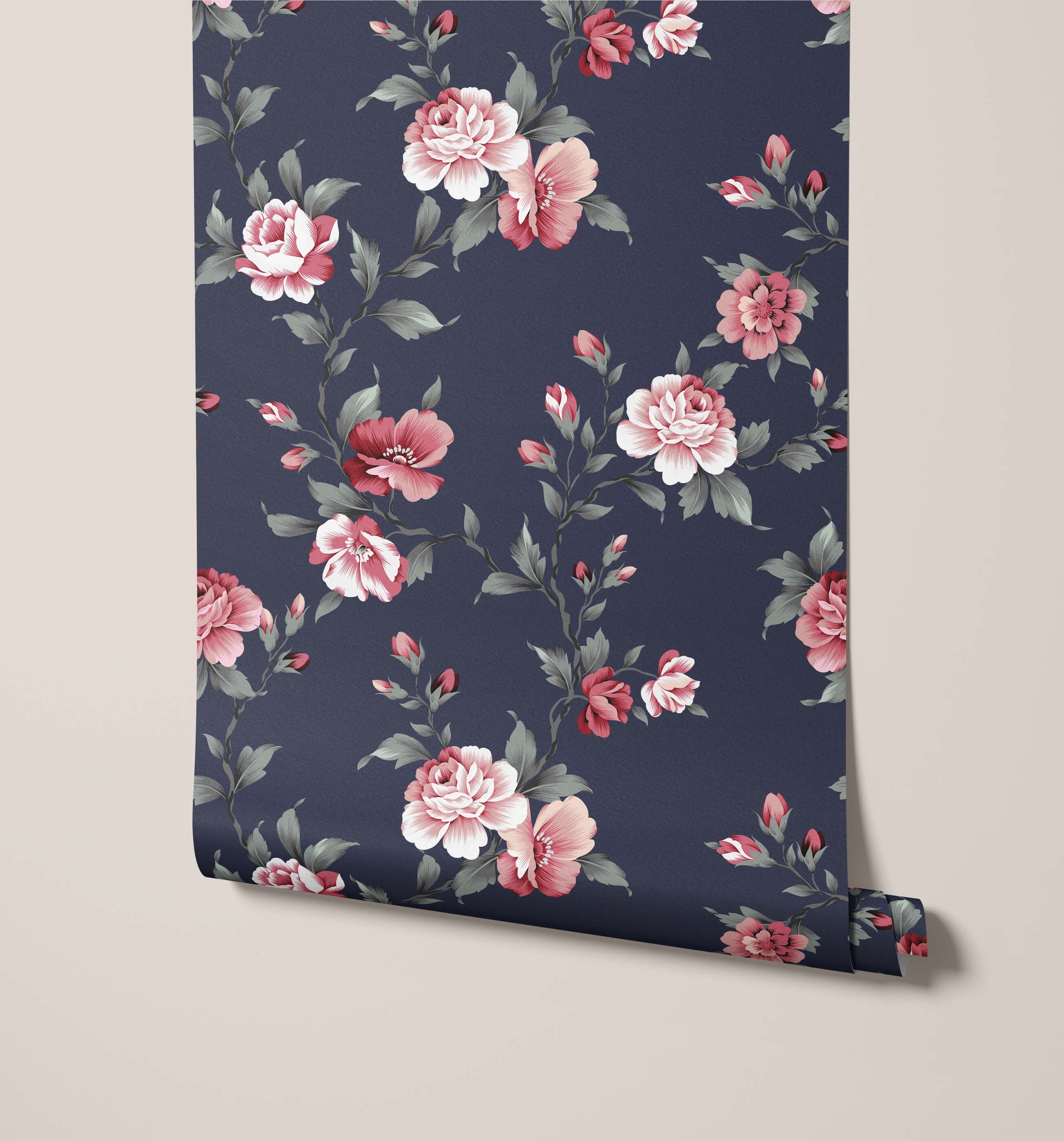 Alison Pink Peony Floral Wallpaper