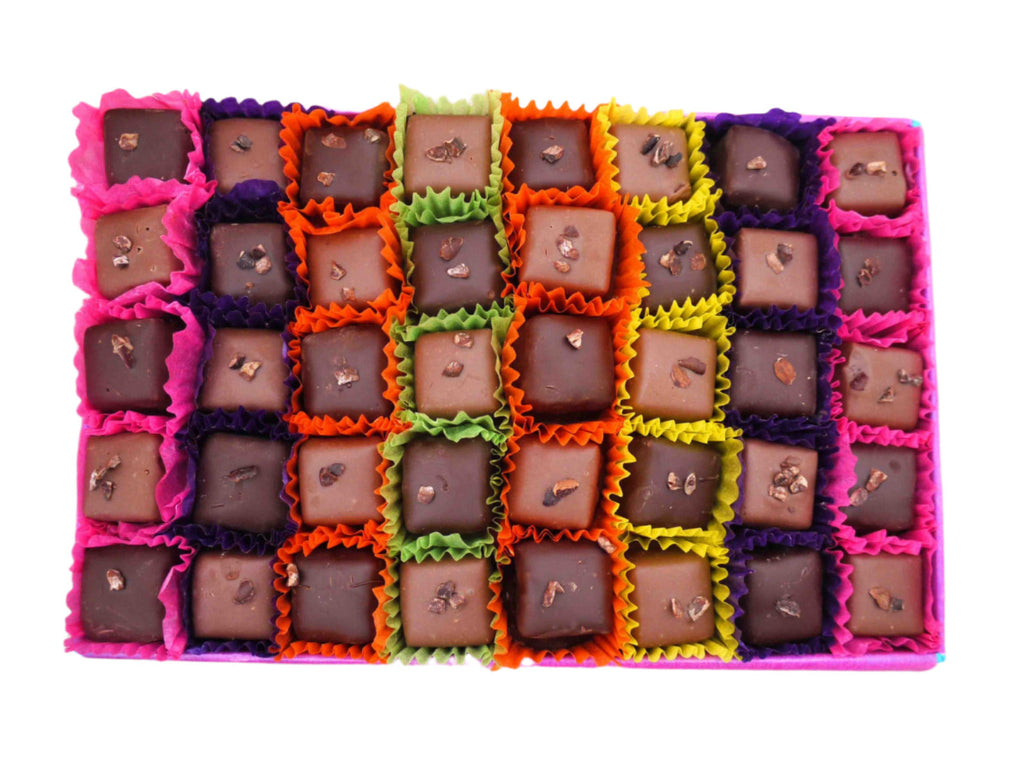 Almond and Hazelnut Pralines in Milk and Dark Chocolate