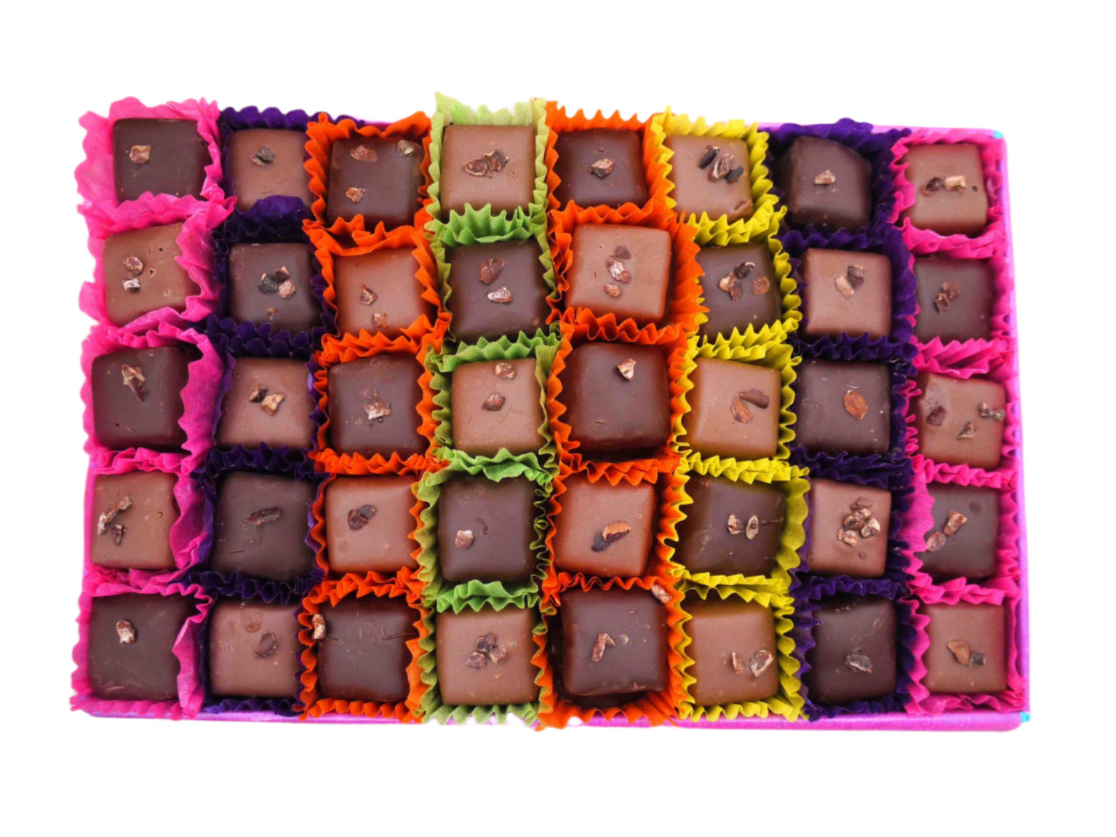 Almond and Hazelnut Pralines in Milk and Dark Chocolate