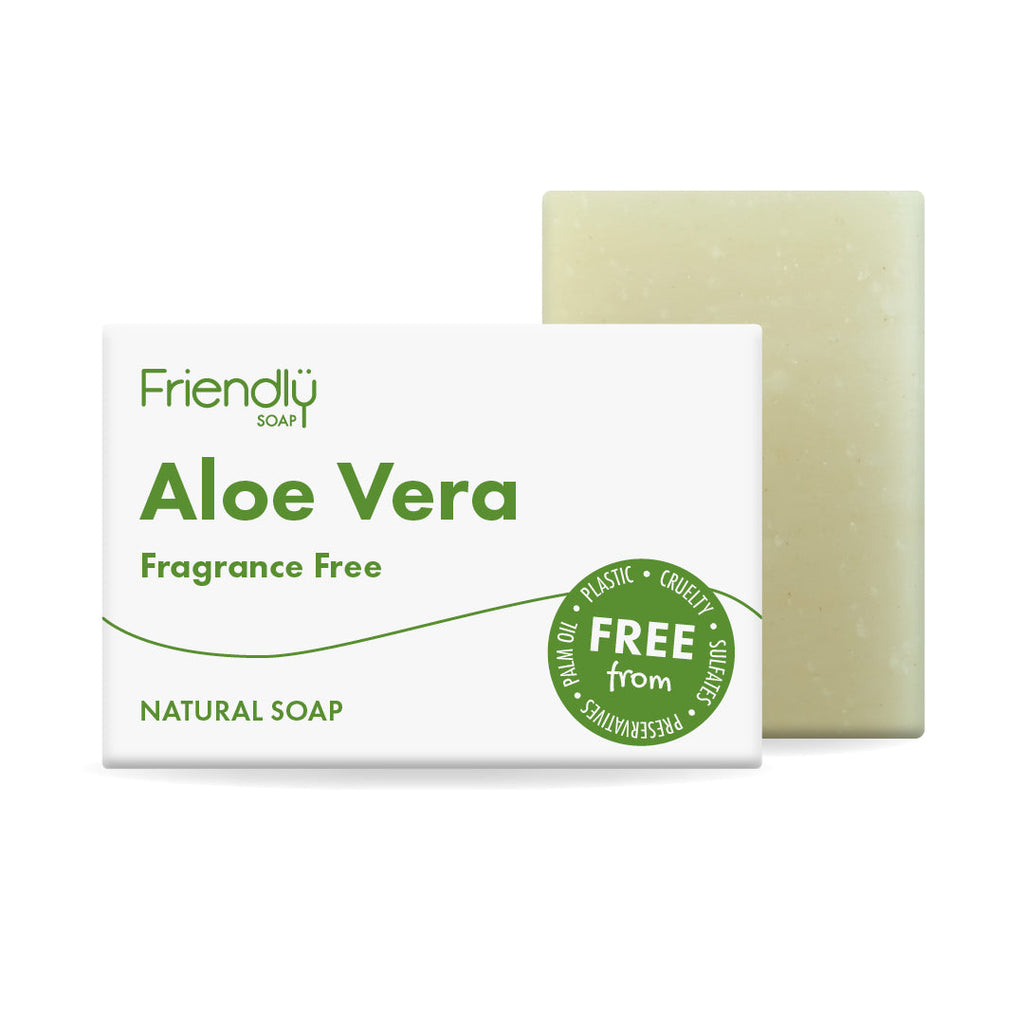 Aloe Vera Natural Soap Bar Fragrance Free for Sensitive Skin