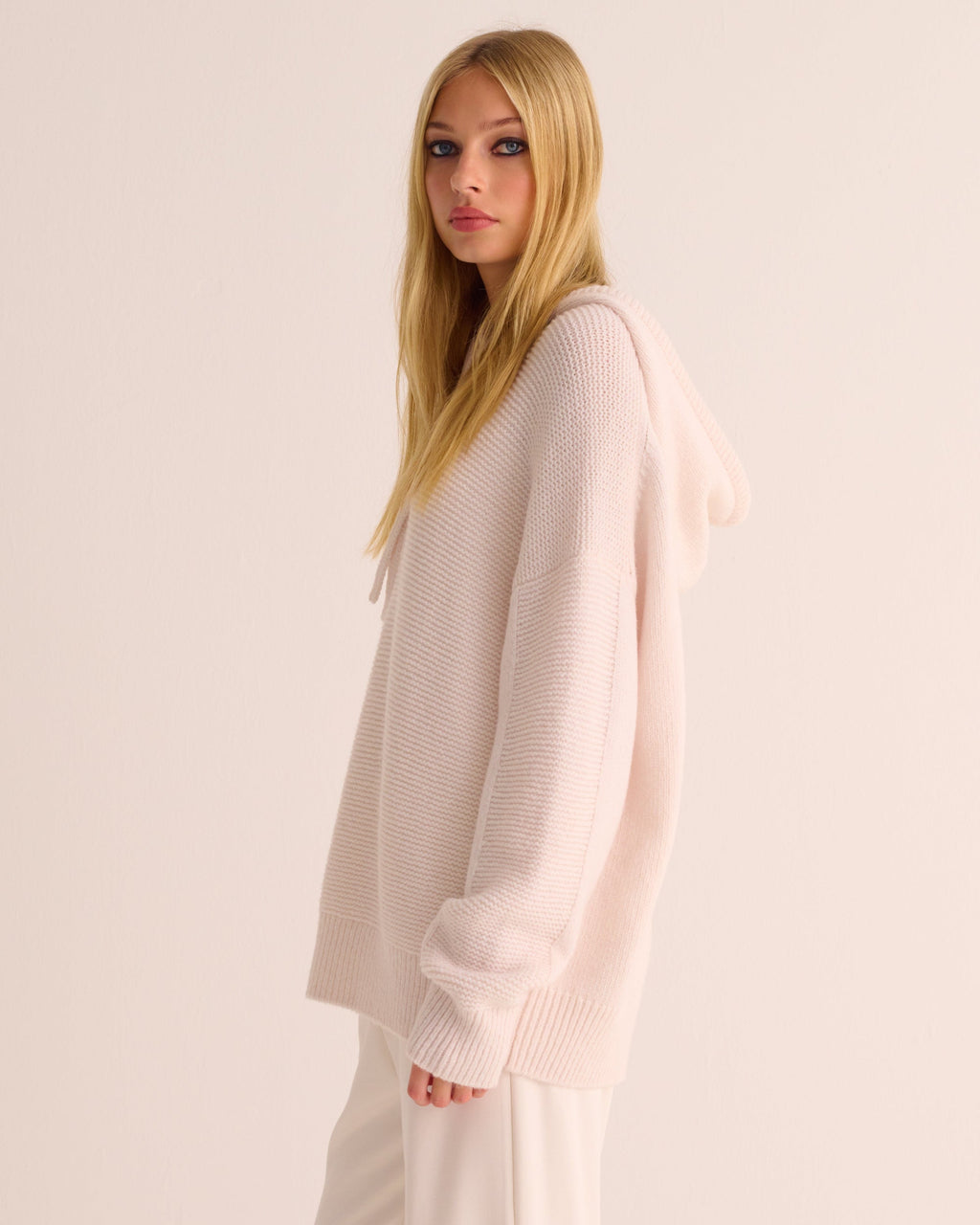 Ivory Alpaca Blend Hoodie