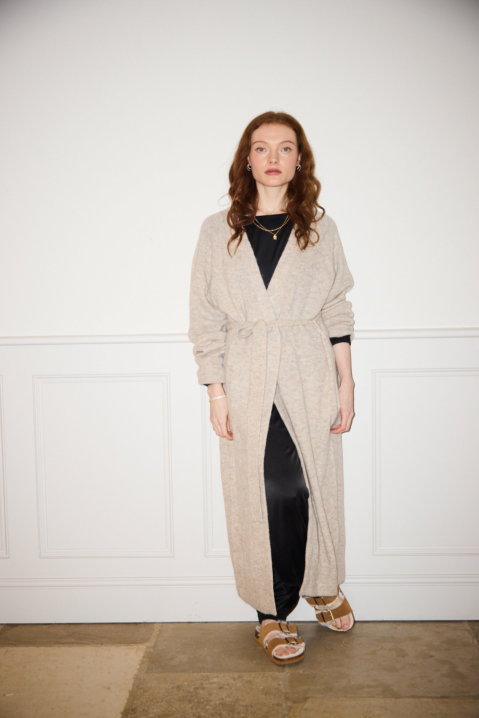 Oatmeal Alpaca Blend Longline Coatigan