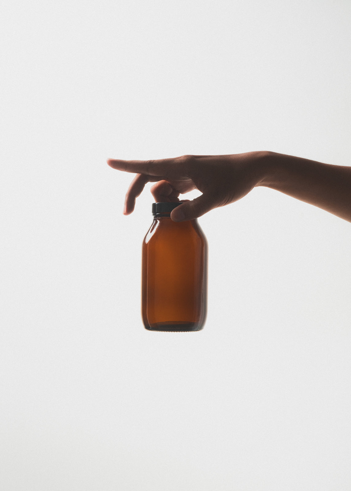 Amber Glass Storage Jar with Recycled Glass