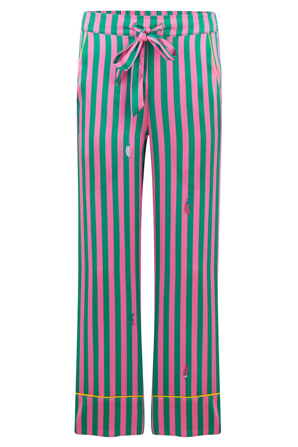 Flamingo Stripe Girls Silk Pyjama Set