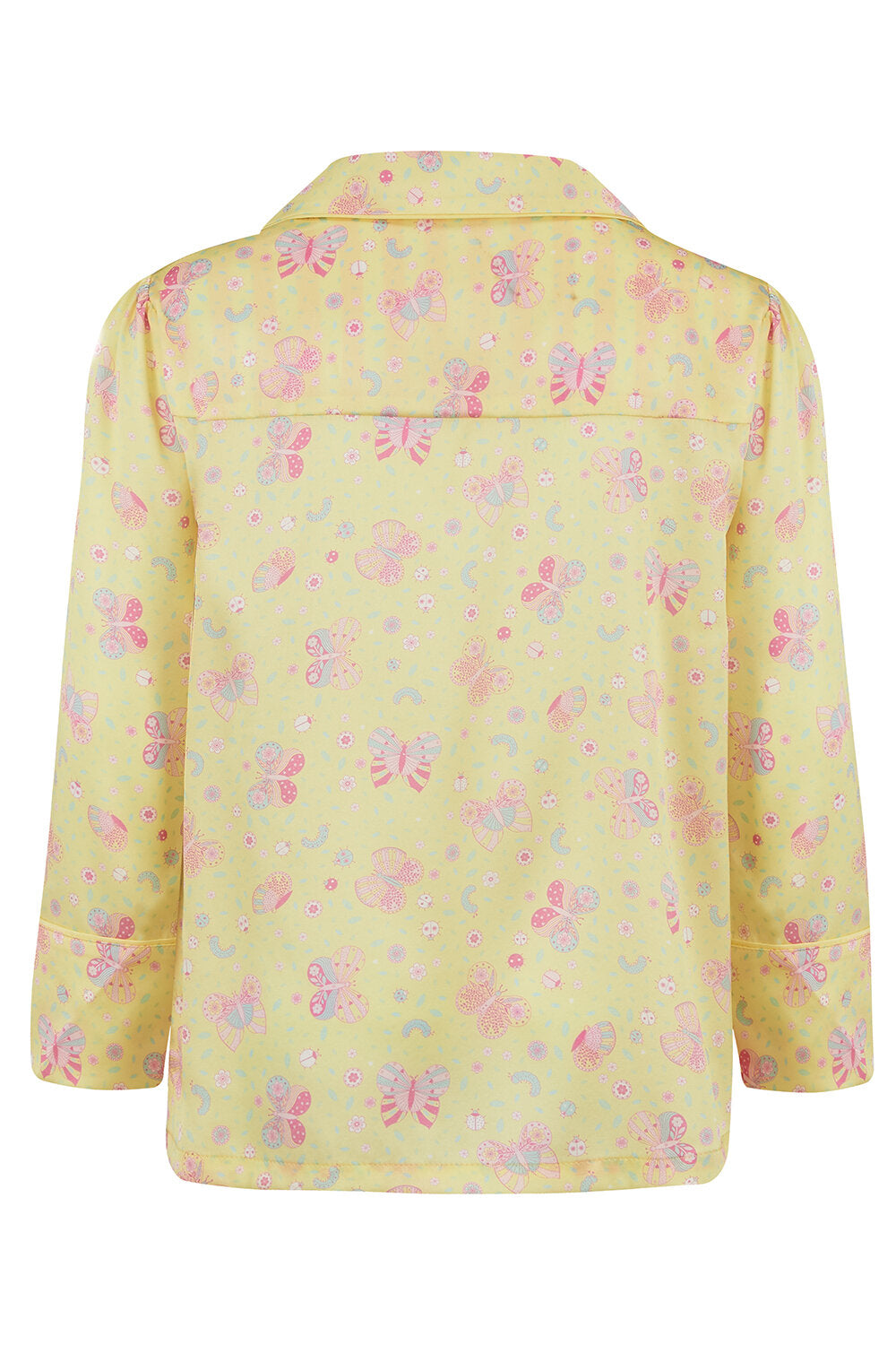 Lemonade Butterfly Silk Pyjama Set for Girls