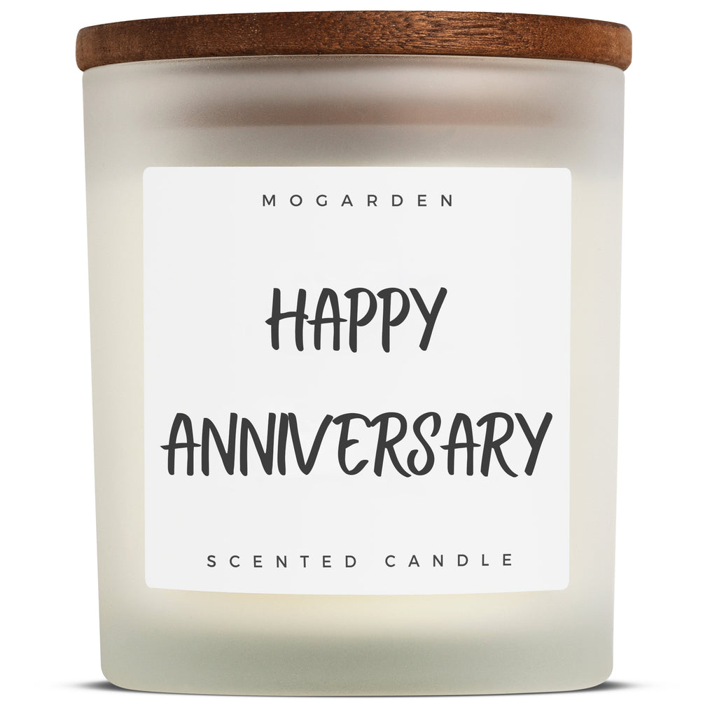 Anniversary Candle with Natural Soy Wax, Vanilla Amber Scent