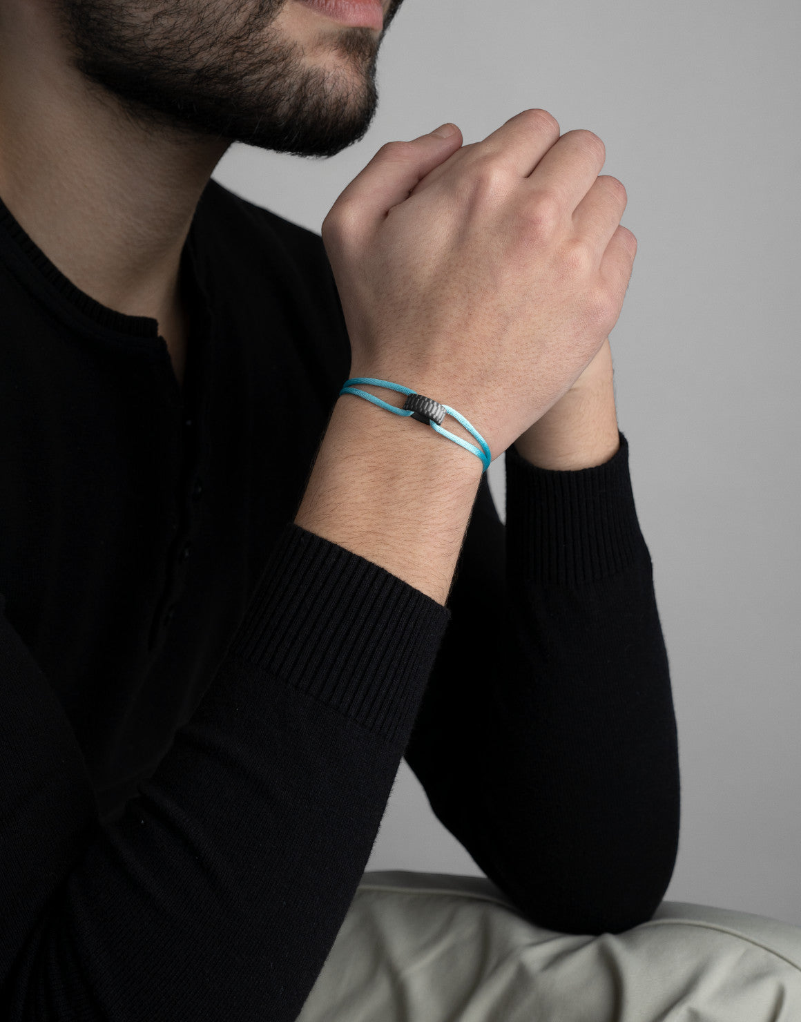 Carbon Regent Cord Bracelet