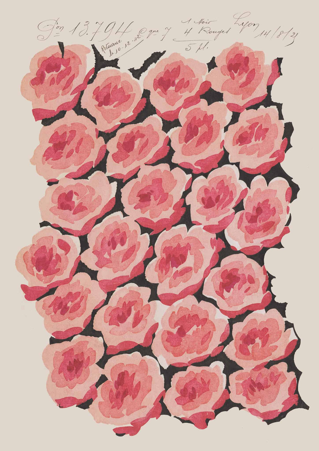 Baby Rose Vintage Archive Poster Print