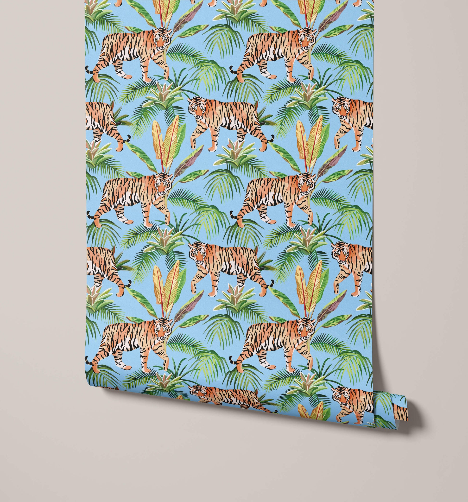 Tropical Tiger Wallpaper
