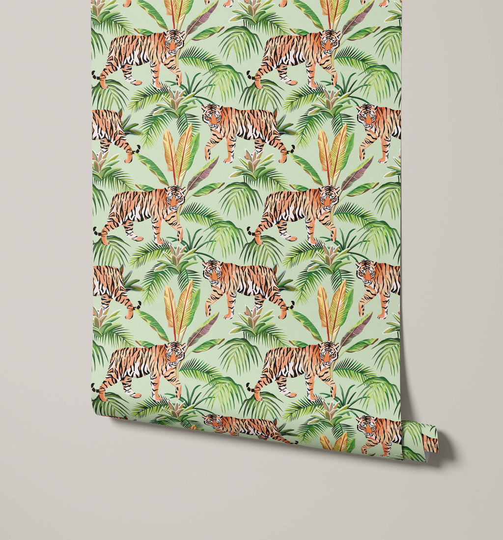 Tropical Tiger Wallpaper