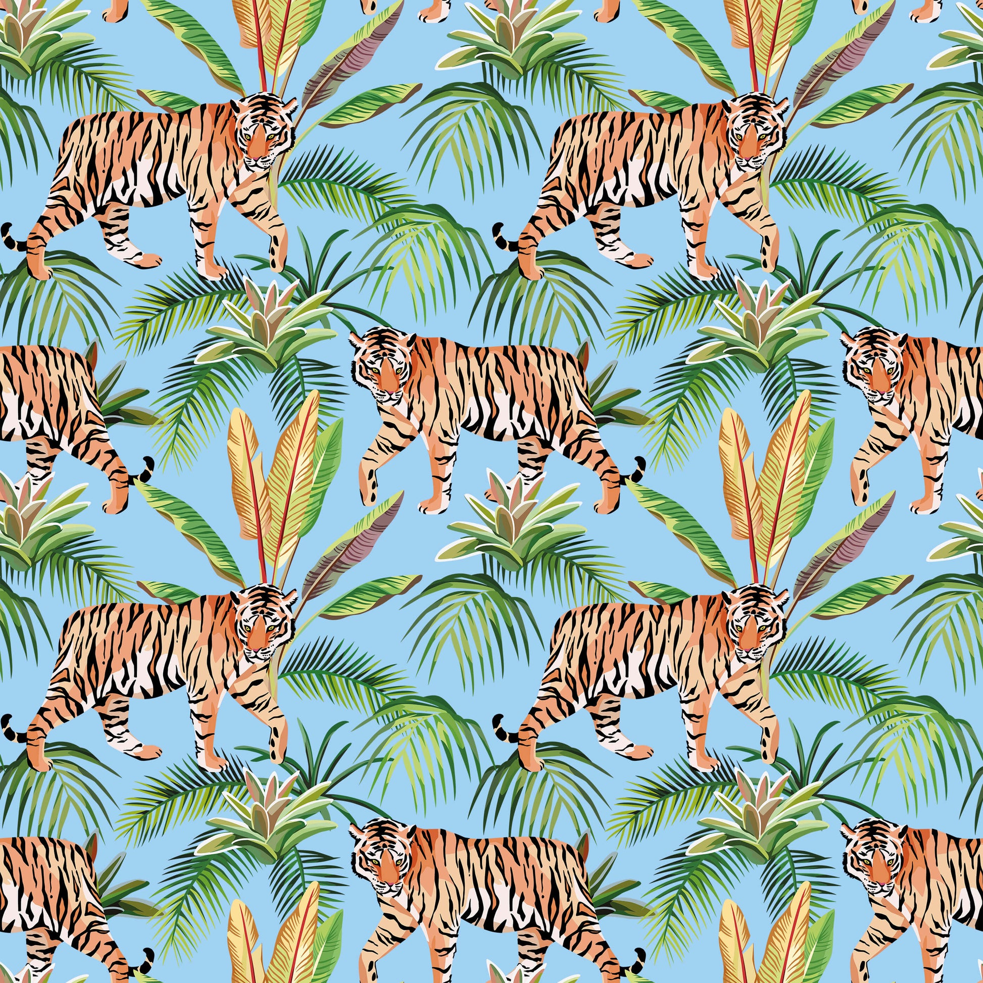 Tropical Tiger Wallpaper
