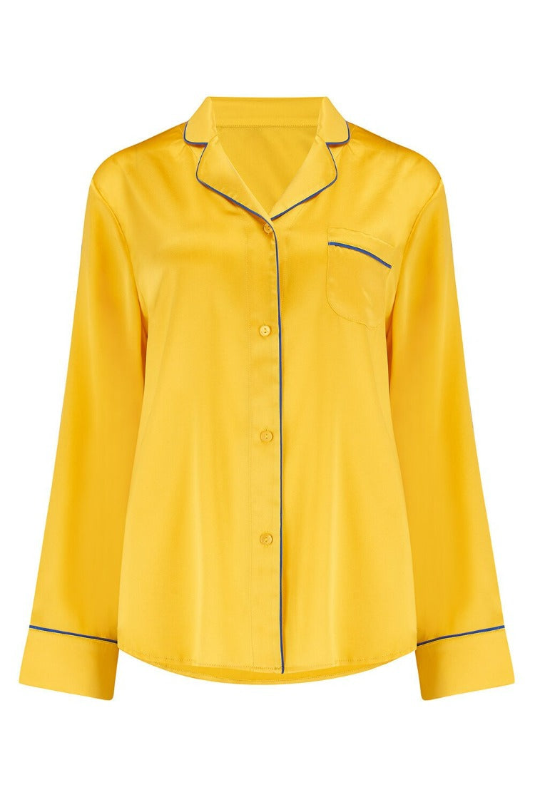 Aurelie Honeybee Silk Pyjama Shirt