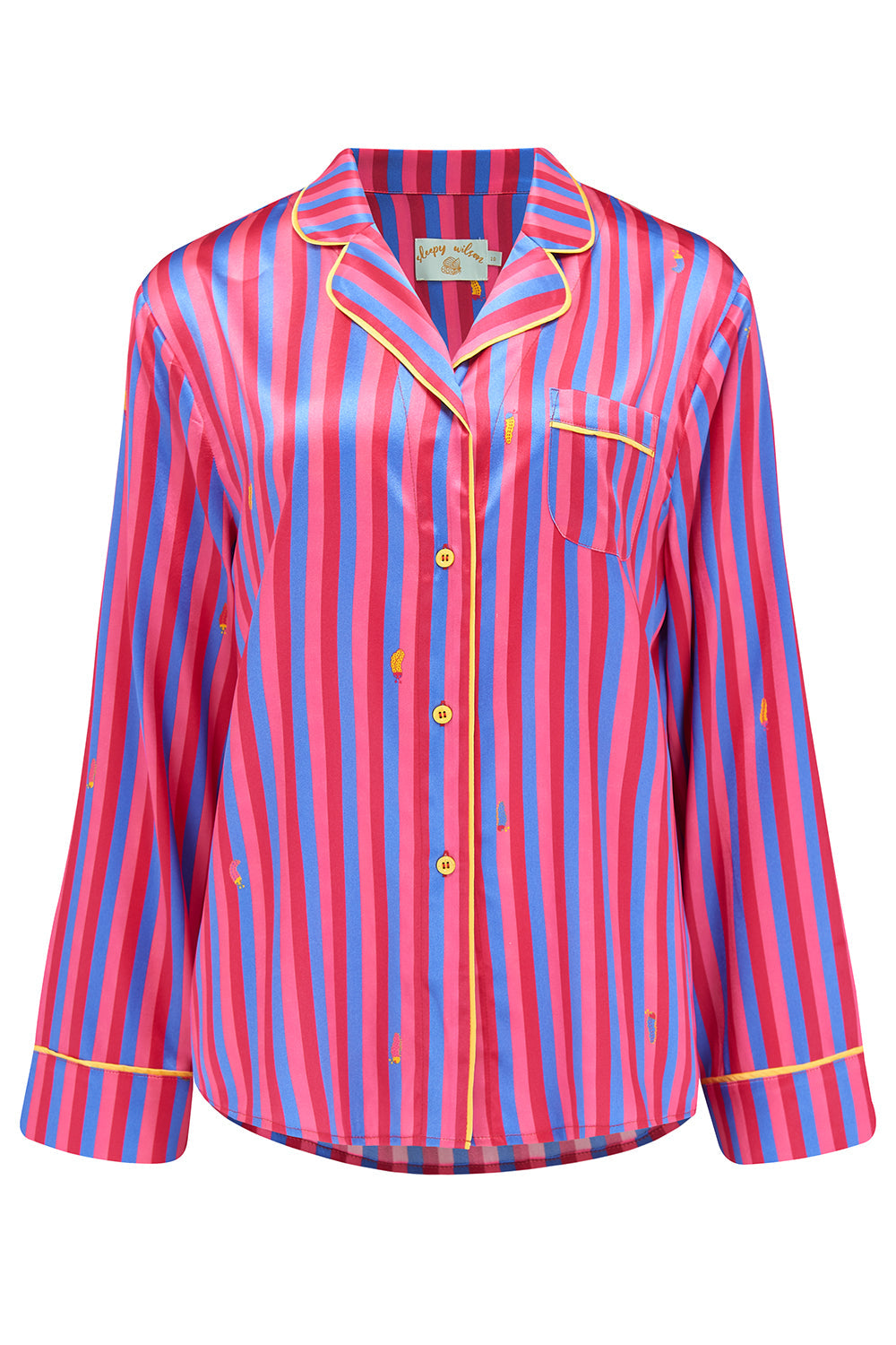 Crimson Stripe Silk Shirt