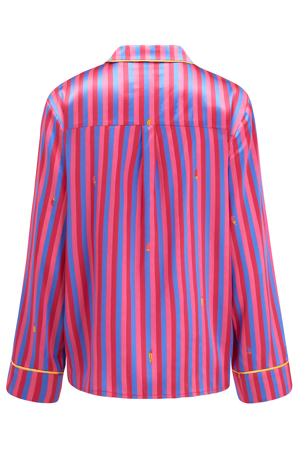 Crimson Stripe Silk Shirt