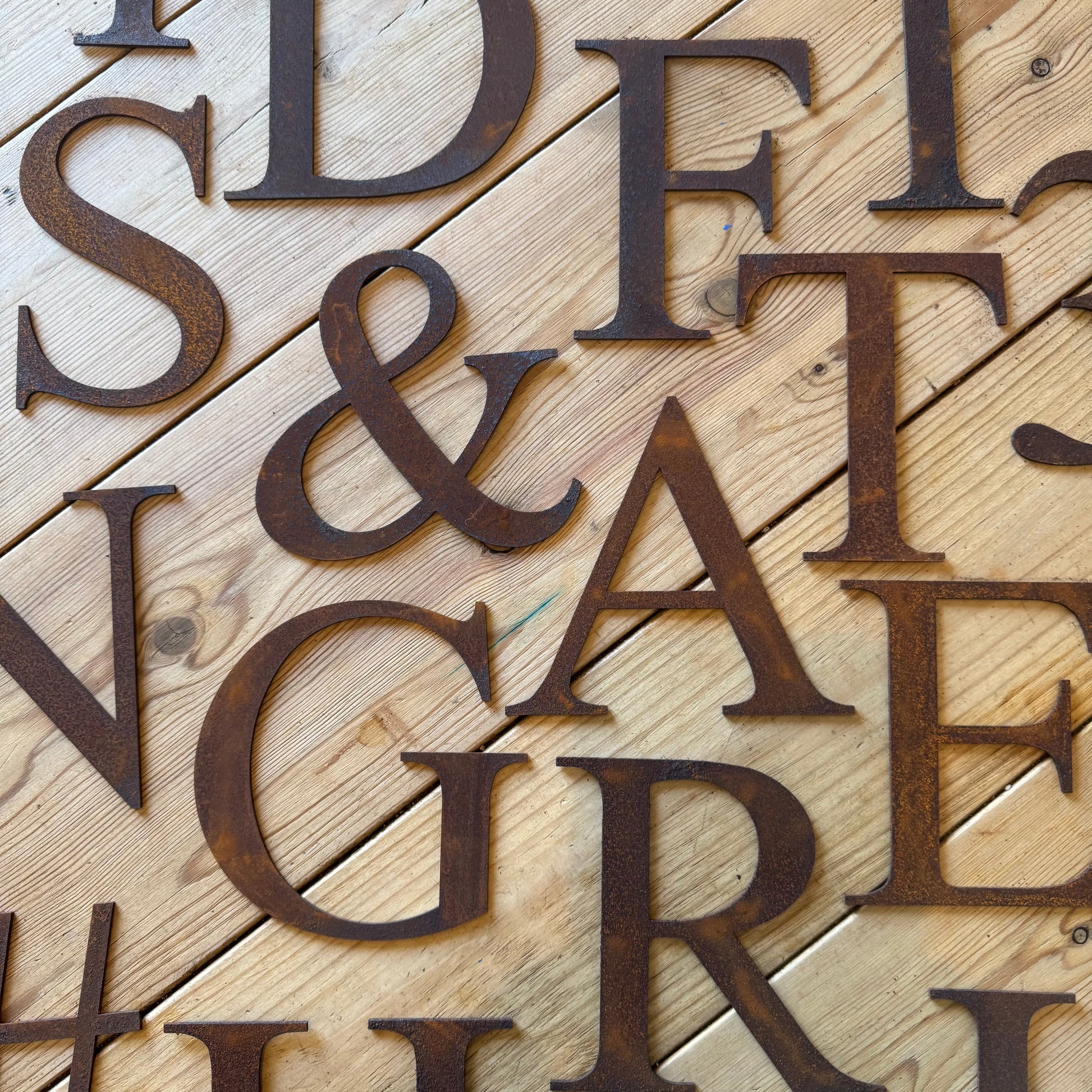 Rustic Metal Letters and Numbers 5 inch and 12 inch for Home and Garden Decor