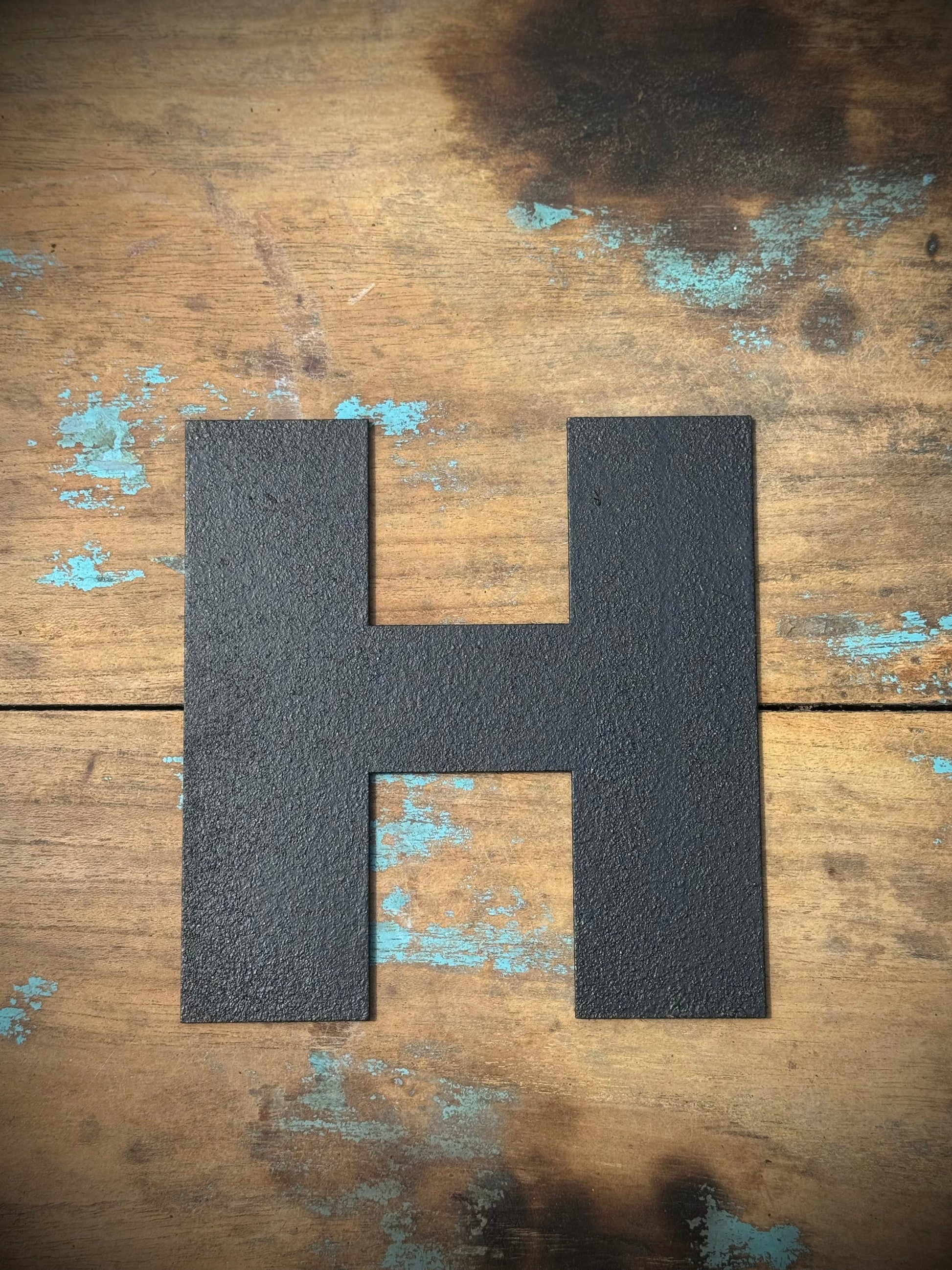 Black Metal Letters 12 inch and 5 inch Rustic Industrial Wall Decor