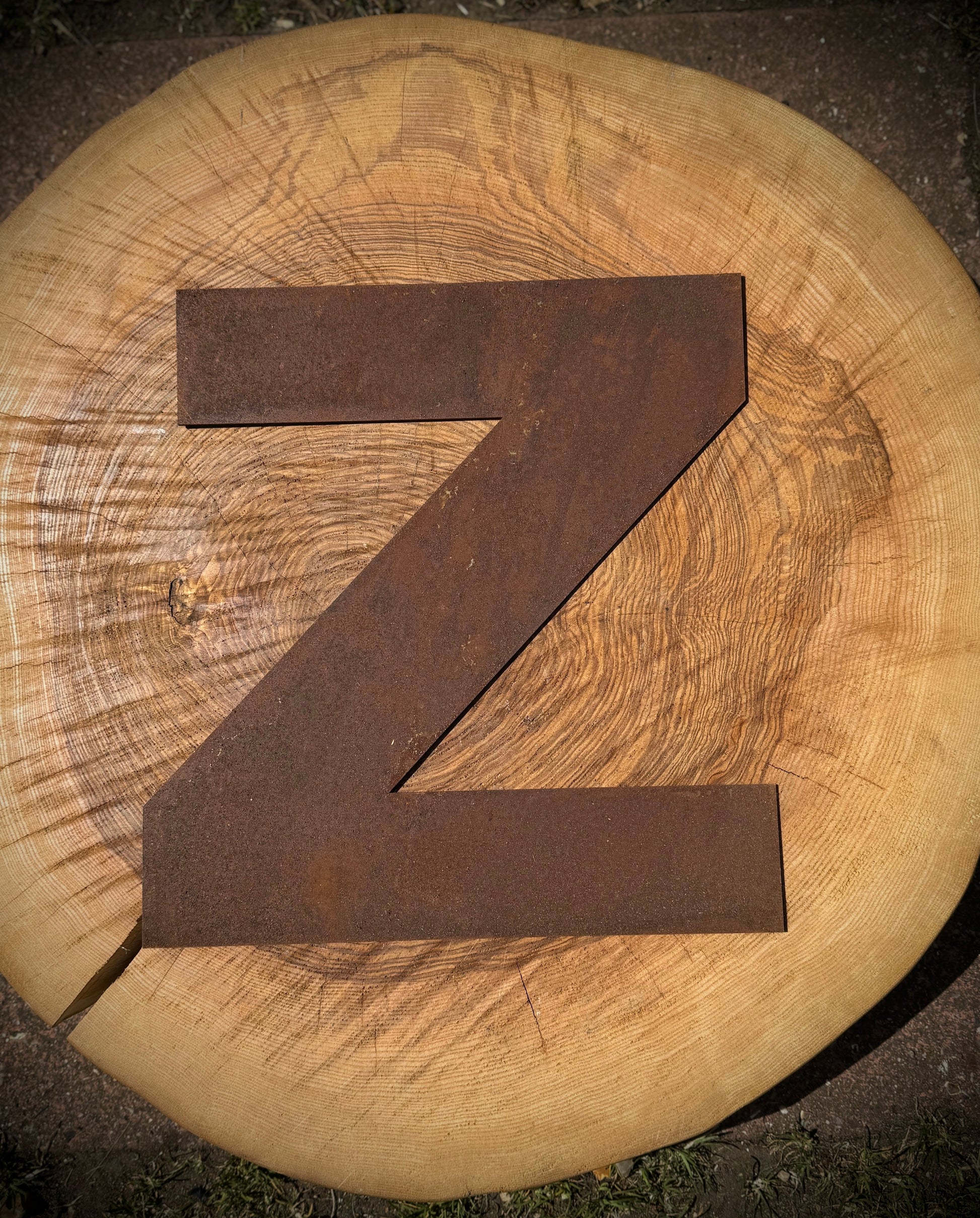 5 inch Fat Font Rusty Metal Letters A-Z 0-9