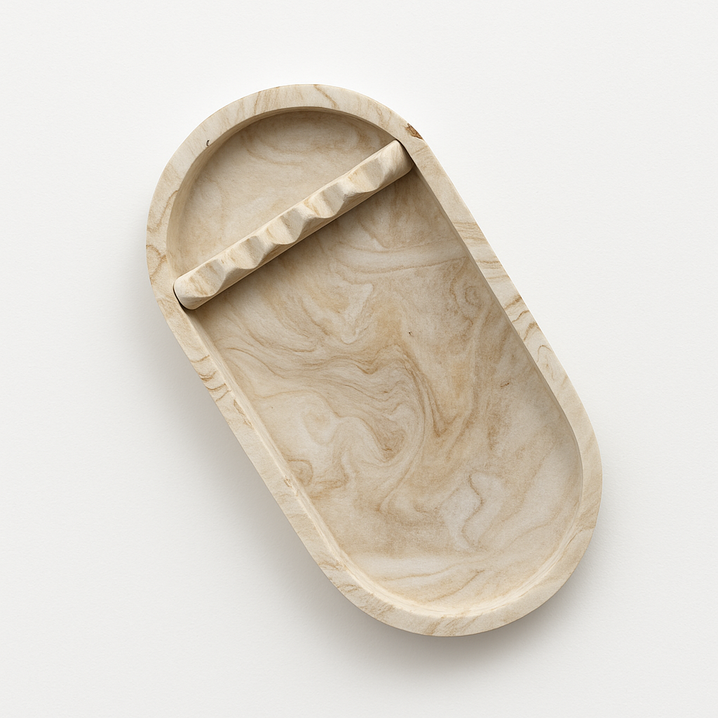 Oval Jesmonite Tool Tray Natural Handmade