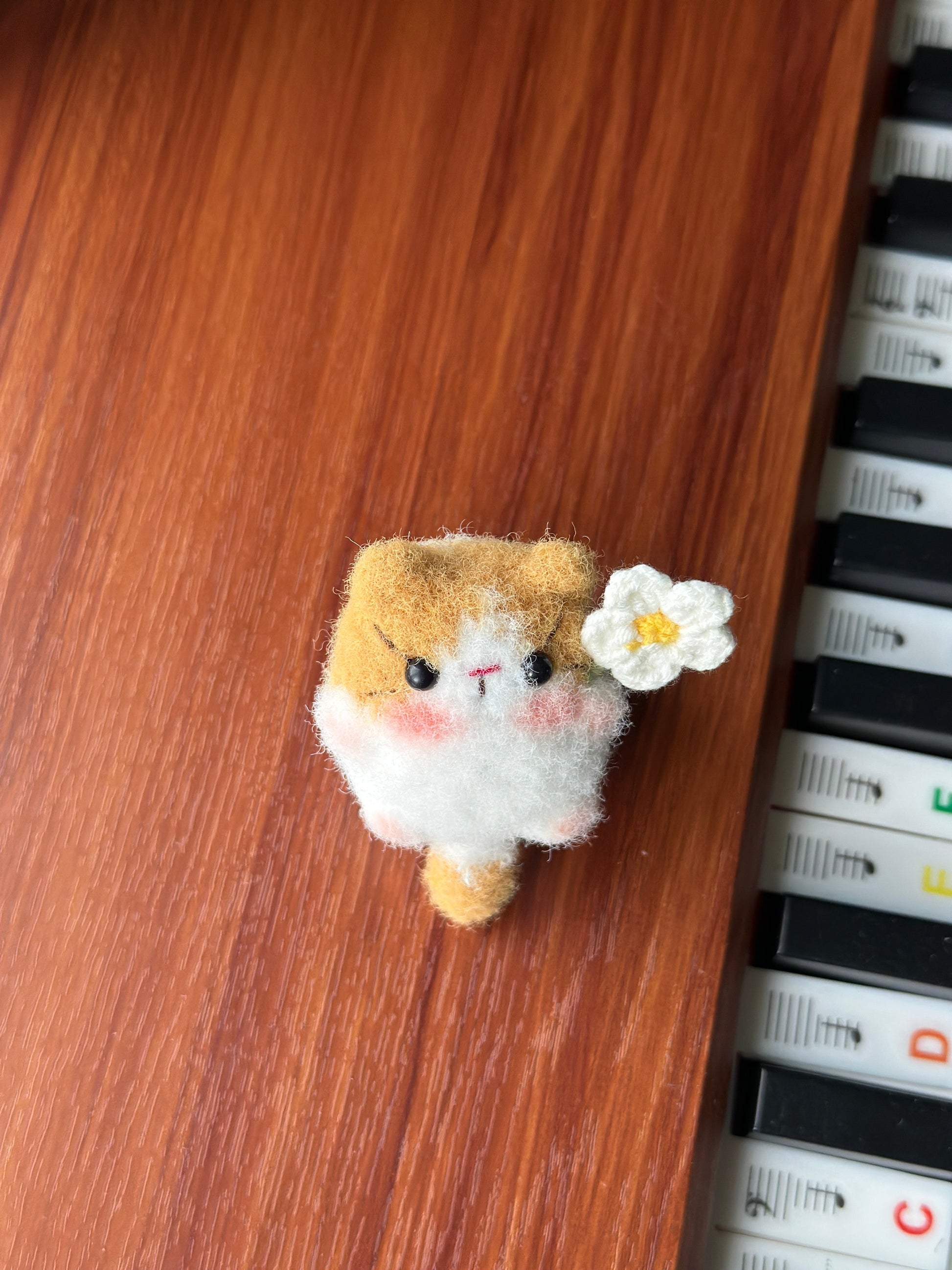 Little Square Cute Kitten Bag Charm