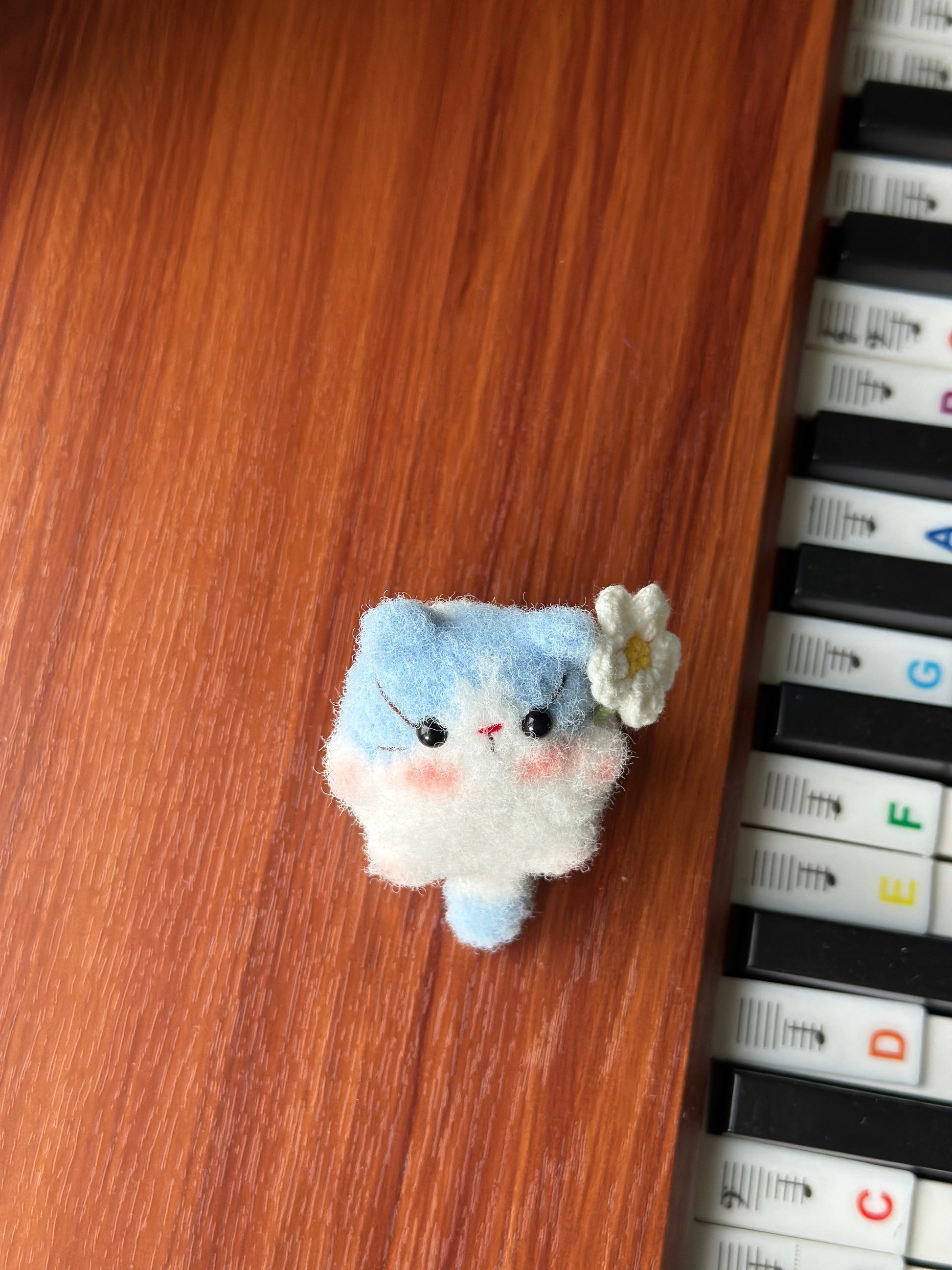 Little Square Cute Kitten Bag Charm