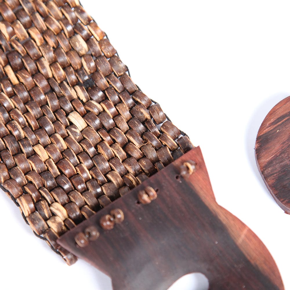 Beaded Stretch Belt with Wooden Clasp