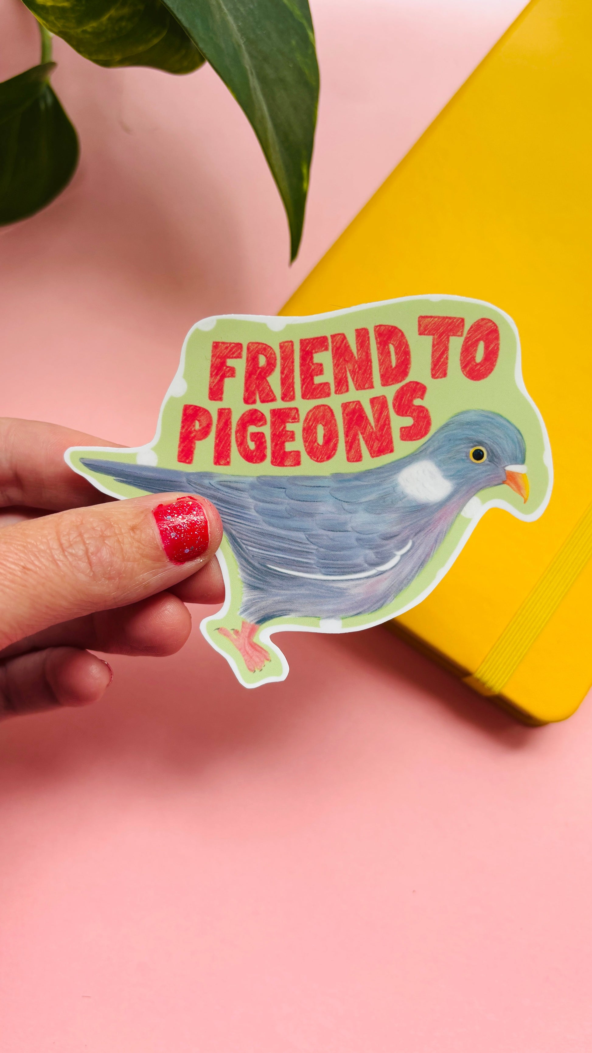 Friend to Pigeons Vinyl Sticker for Laptops and Journals