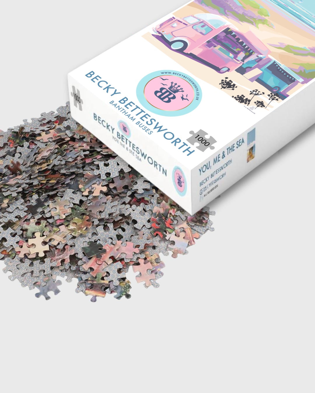 Bantham Buses Seaside Print A4