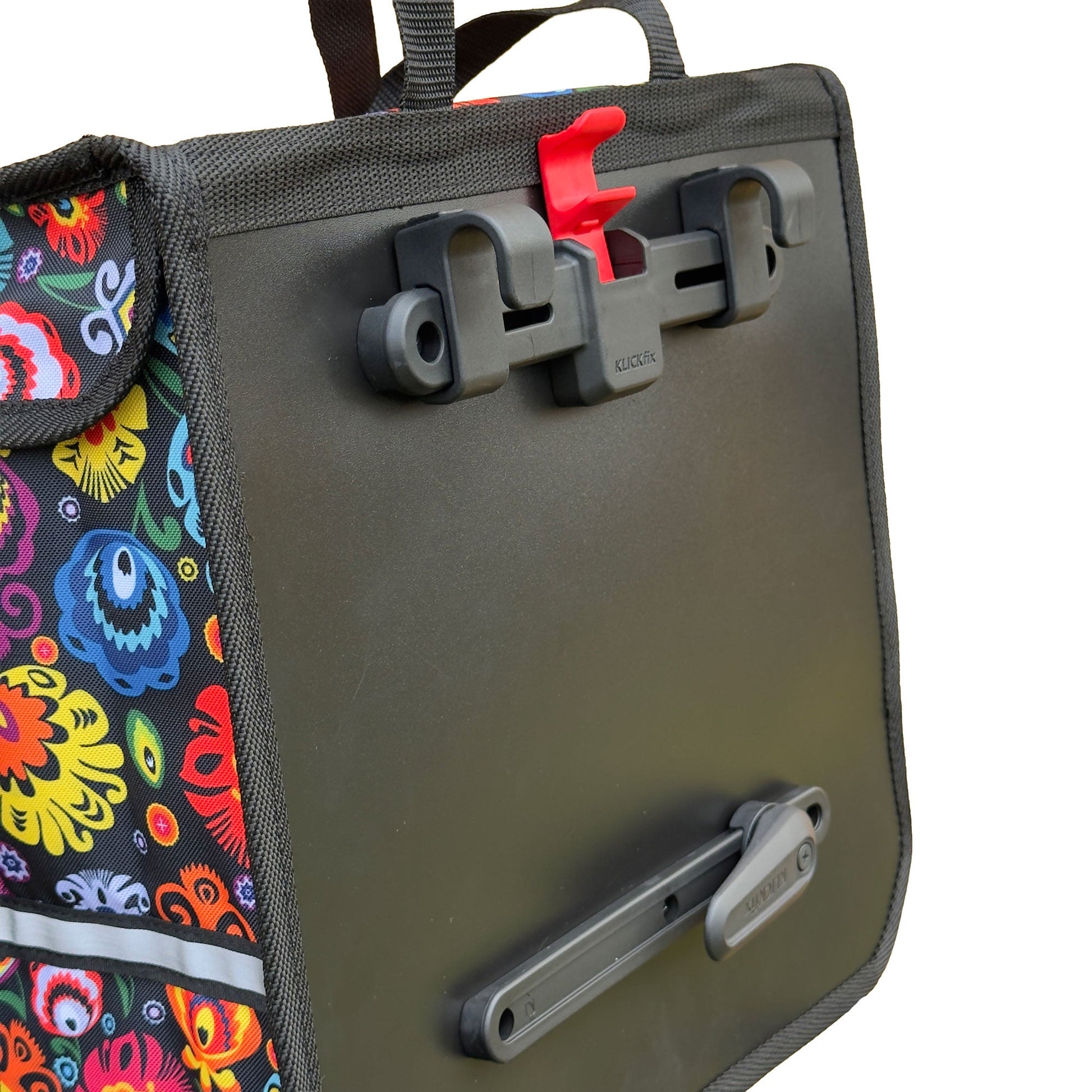 Classic Single Pannier Bag for Bicycle Rear Carrier Rack in Folk Flowers