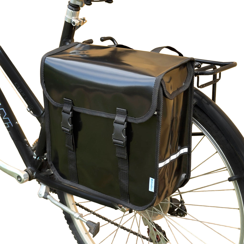 Classic Single Pannier Bag for Bicycle Rear Carrier Rack in Black