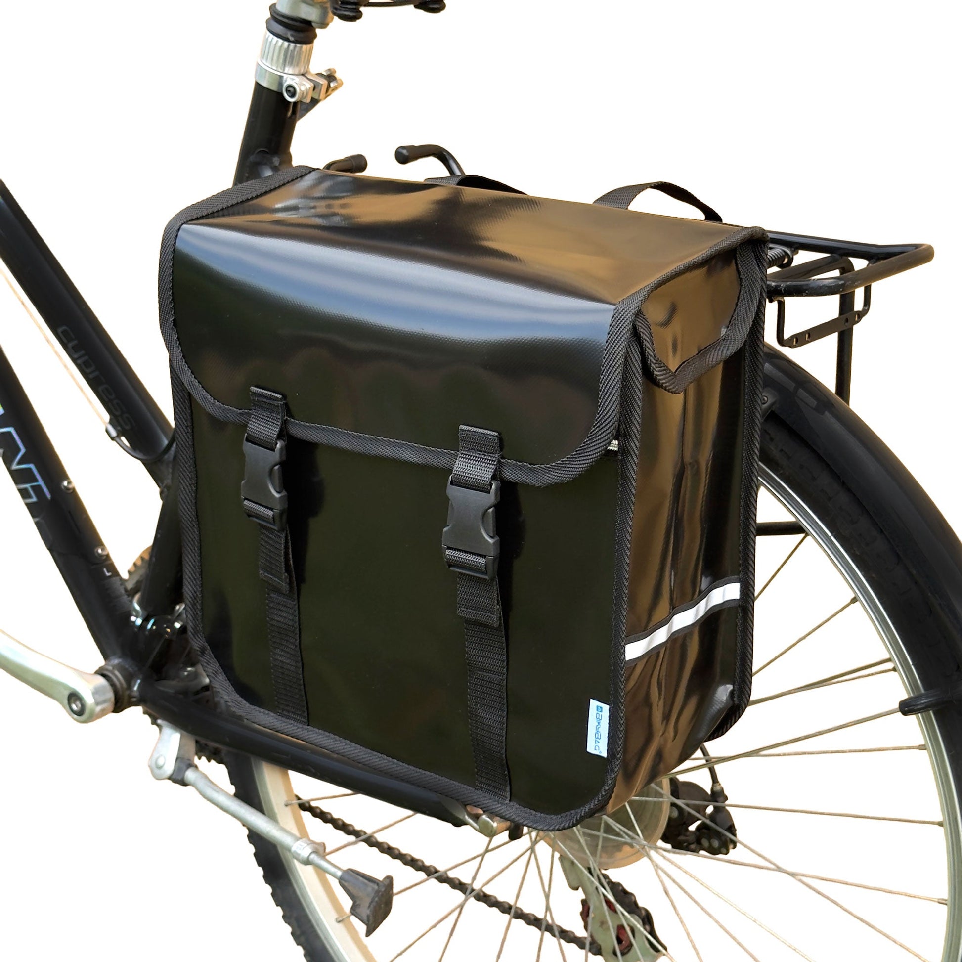 Classic Single Pannier Bag for Bicycle Rear Carrier Rack in Black