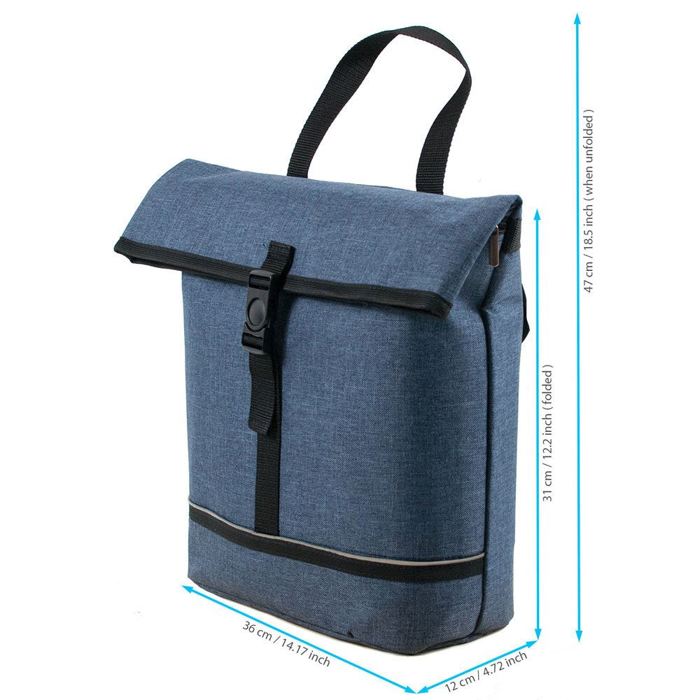 Denim Blue Bicycle Shopper Pannier Bag
