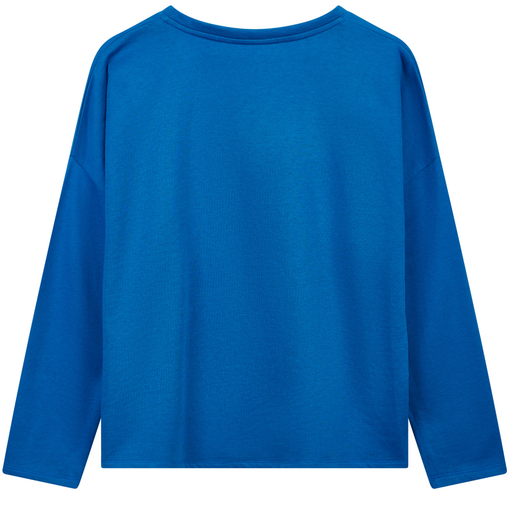 Boxy Sweatshirt in Organic Cotton and Modal