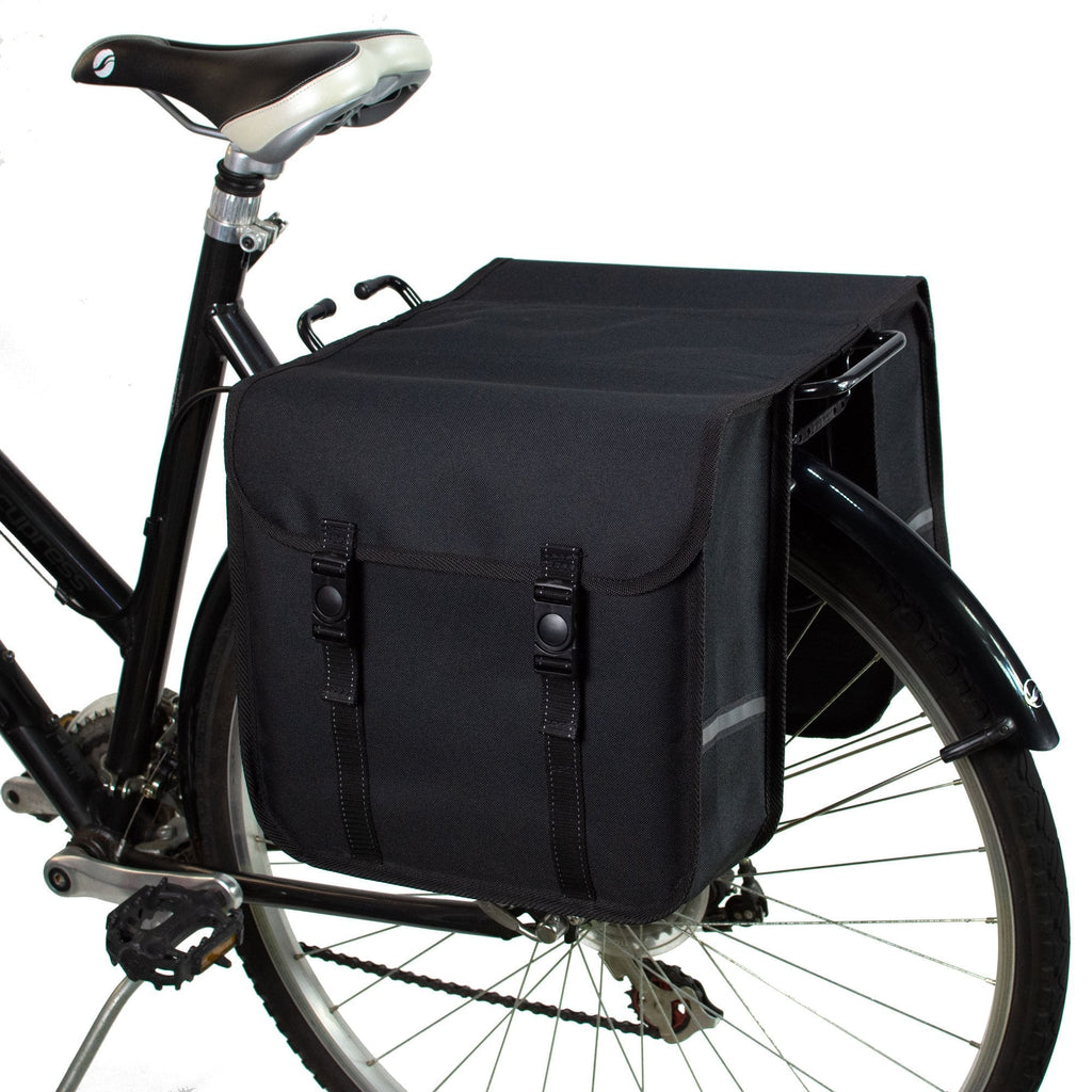 Black Bicycle Double Pannier Bag