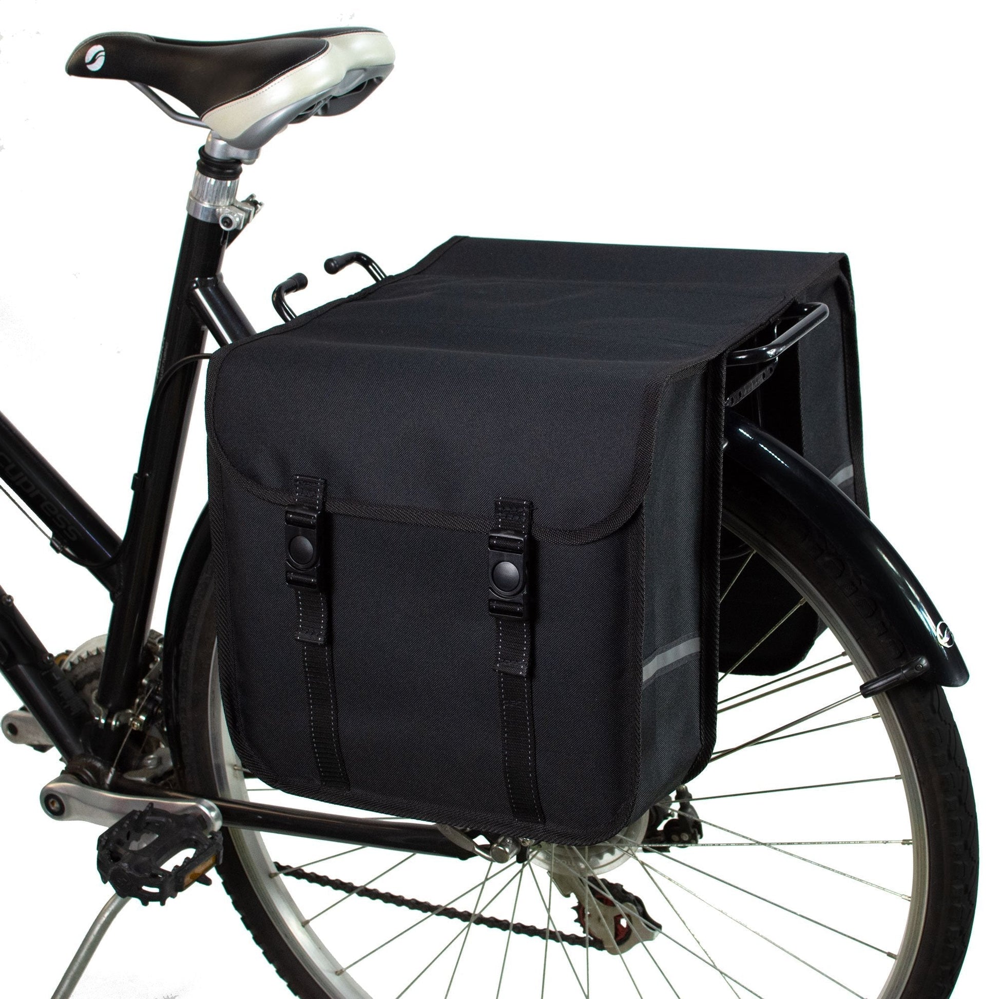 Black Bicycle Double Pannier Bag