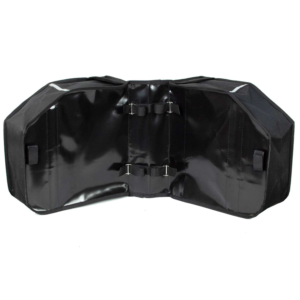 Grey Double Waterproof Bicycle Panniers for Rear Rack