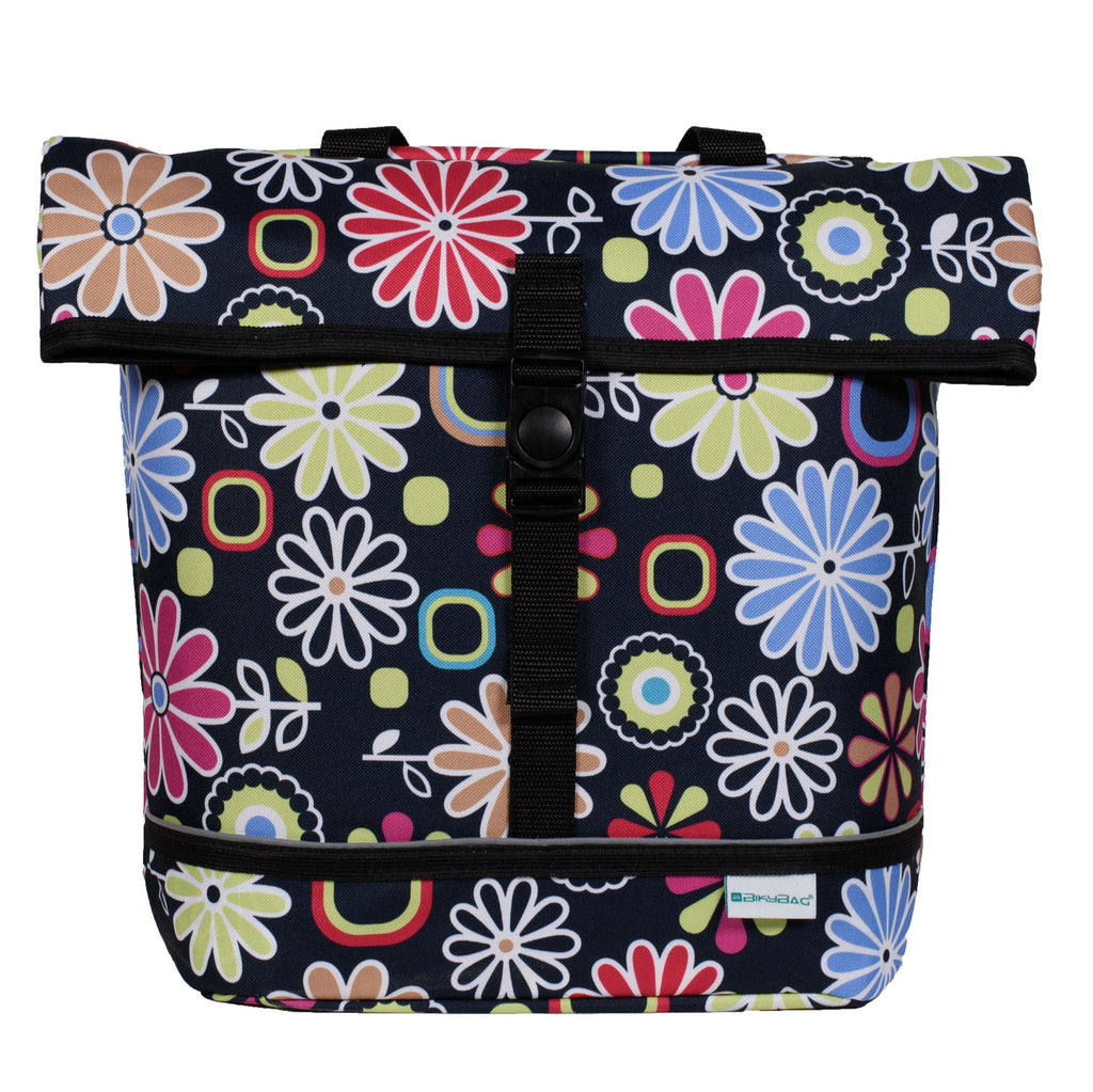 Pink Daisy Single Pannier Bag for Bicycles