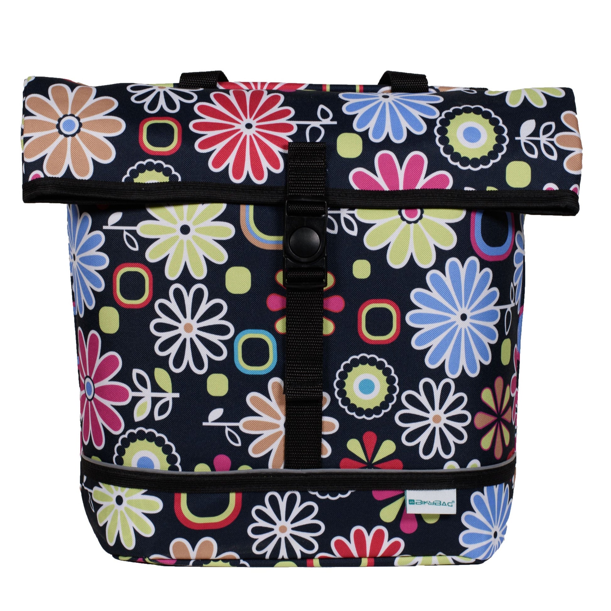 Pink Daisy Single Pannier Bag for Bicycles