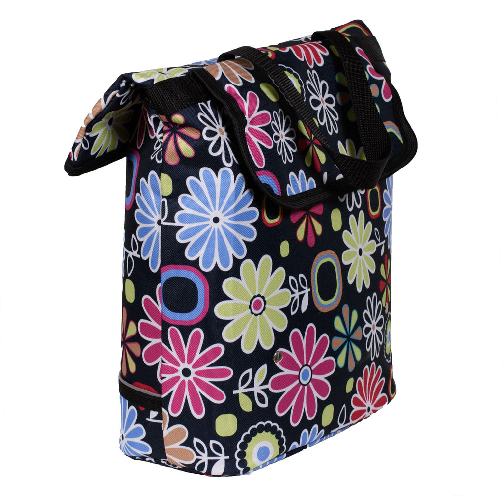 Pink Daisy Single Pannier Bag for Bicycles