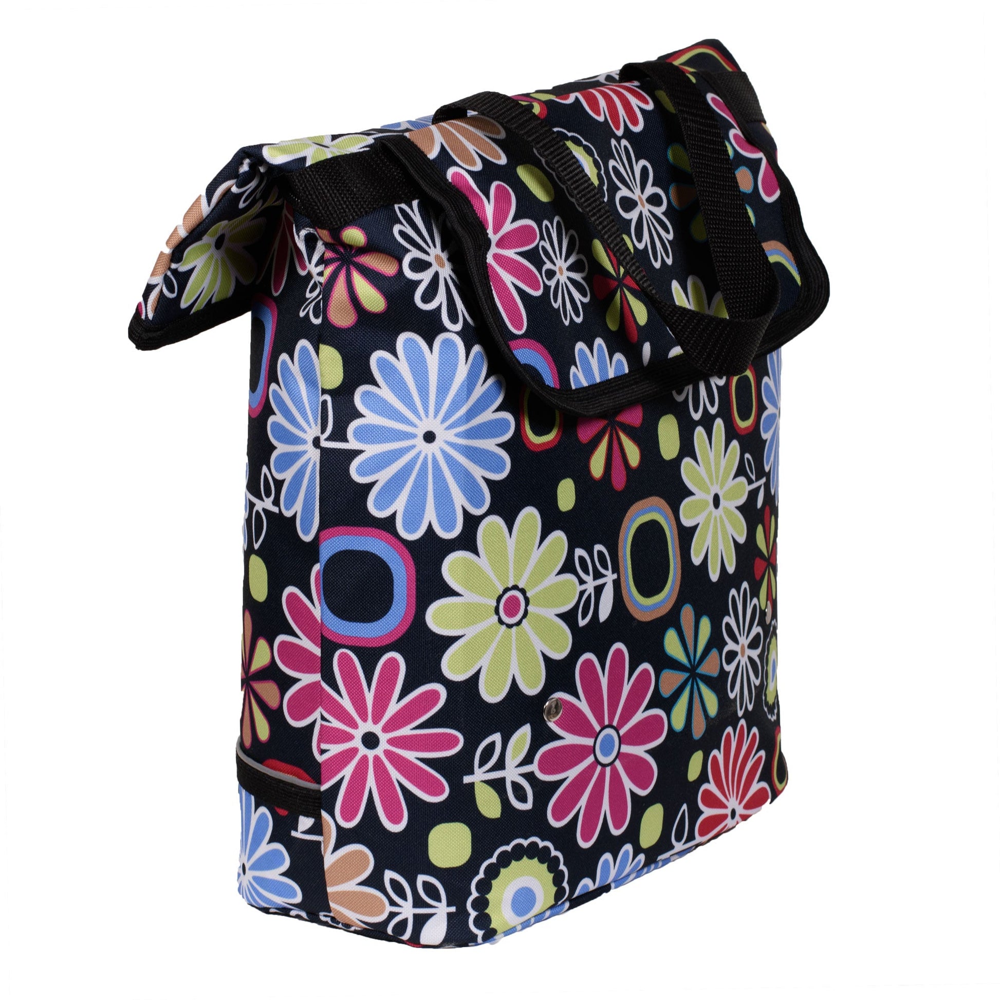 Pink Daisy Single Pannier Bag for Bicycles