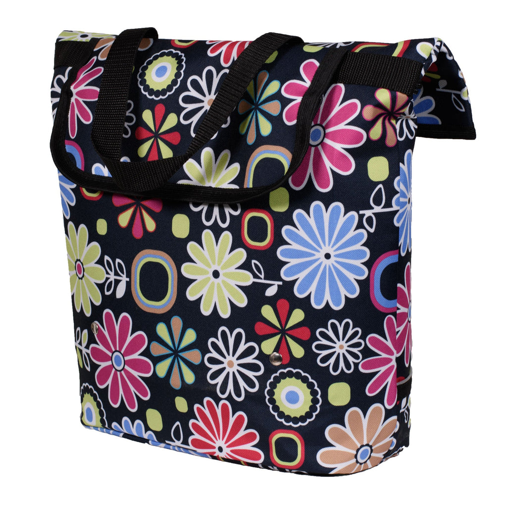 Pink Daisy Single Pannier Bag for Bicycles
