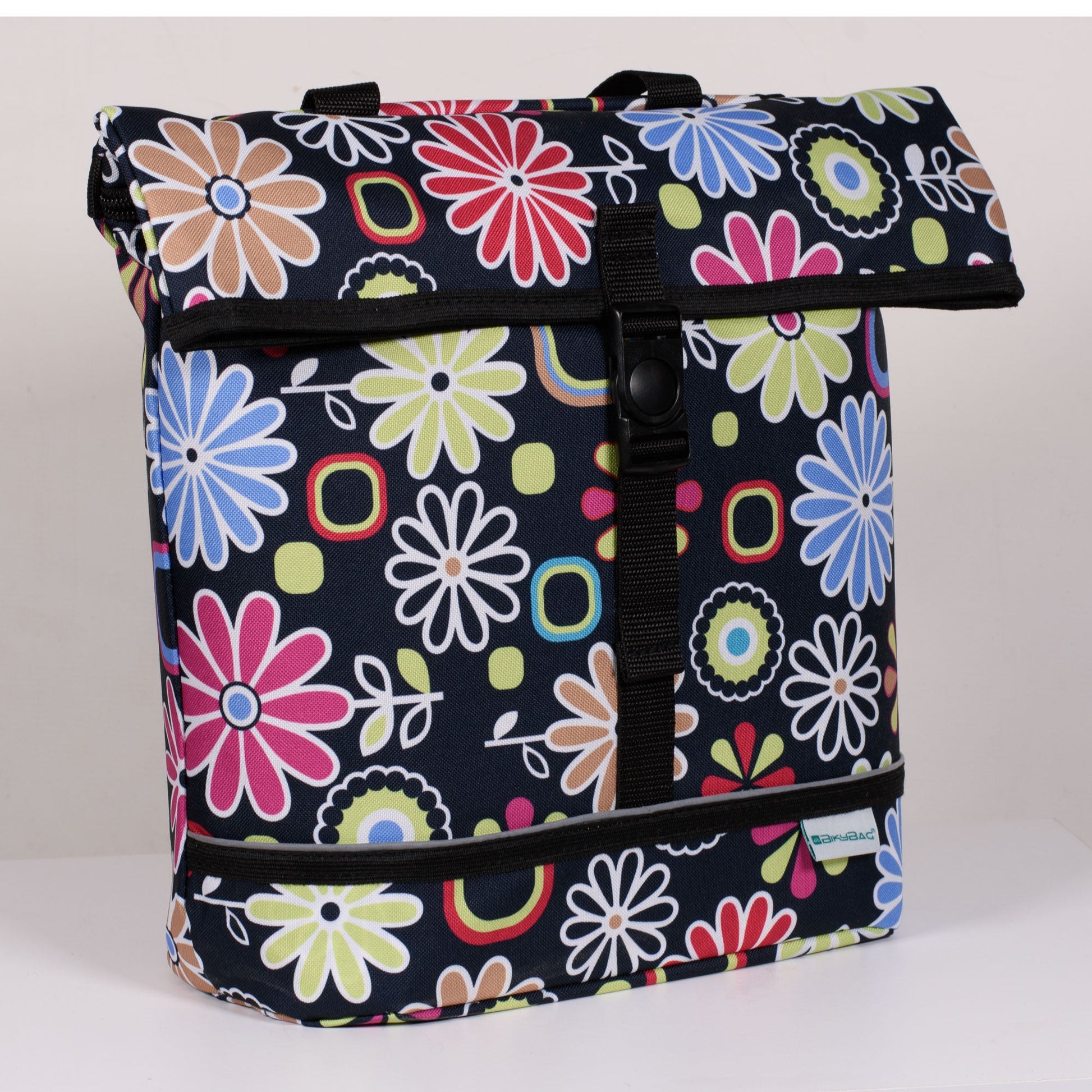 Pink Daisy Single Pannier Bag for Bicycles