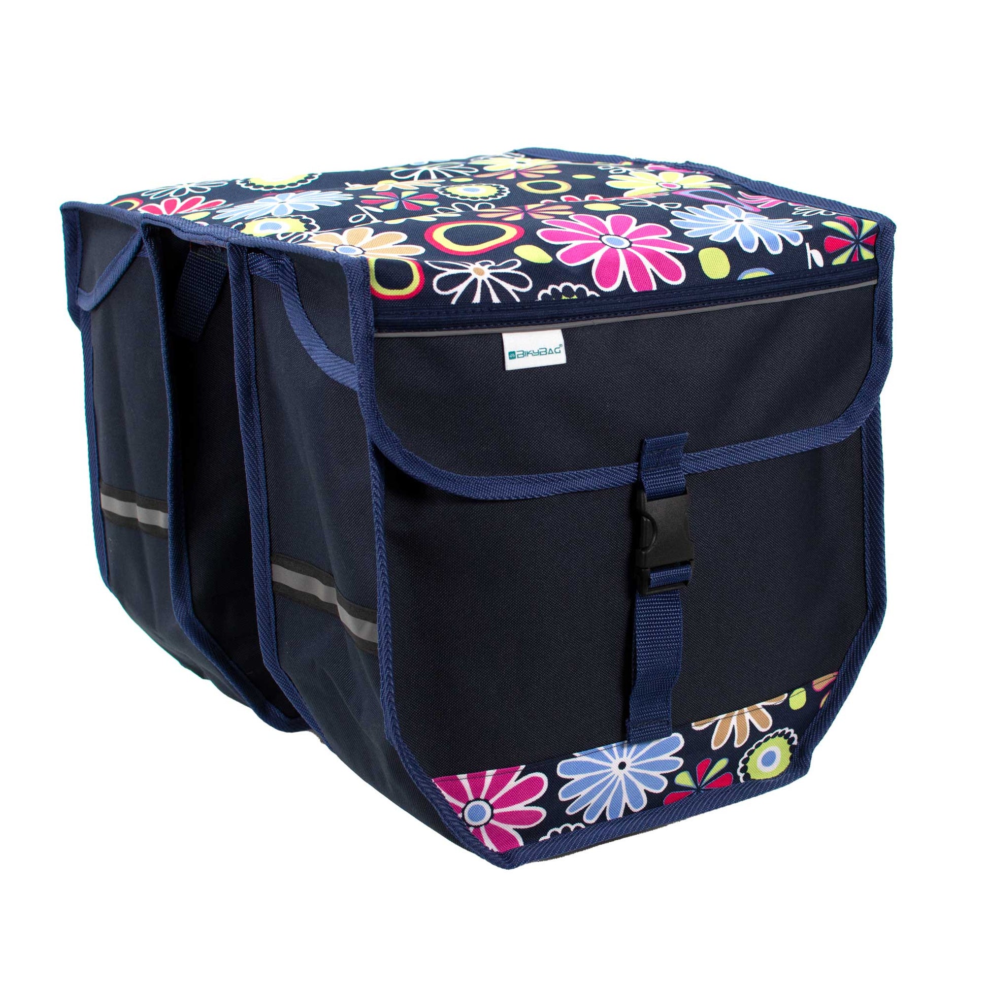 Double Pannier Bag in Pink Daisy