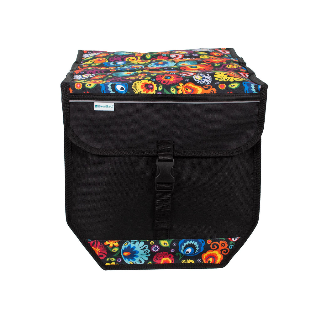 Bicycle Double Panniers Folklore Flowers