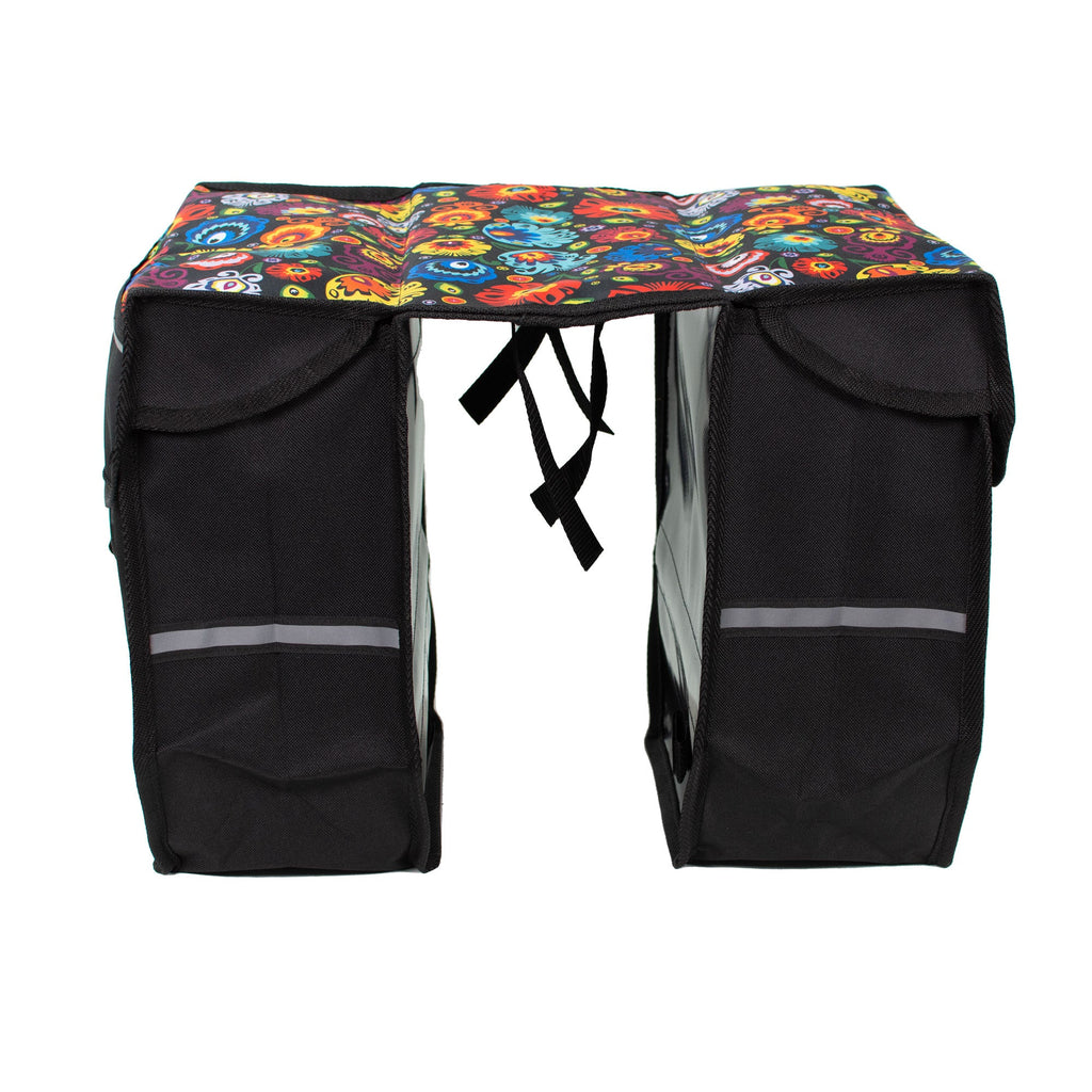 Bicycle Double Panniers Folklore Flowers