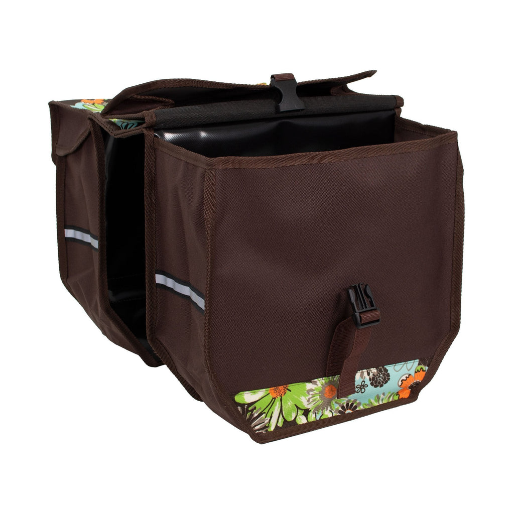 Bicycle Double Panniers in Green Meadow