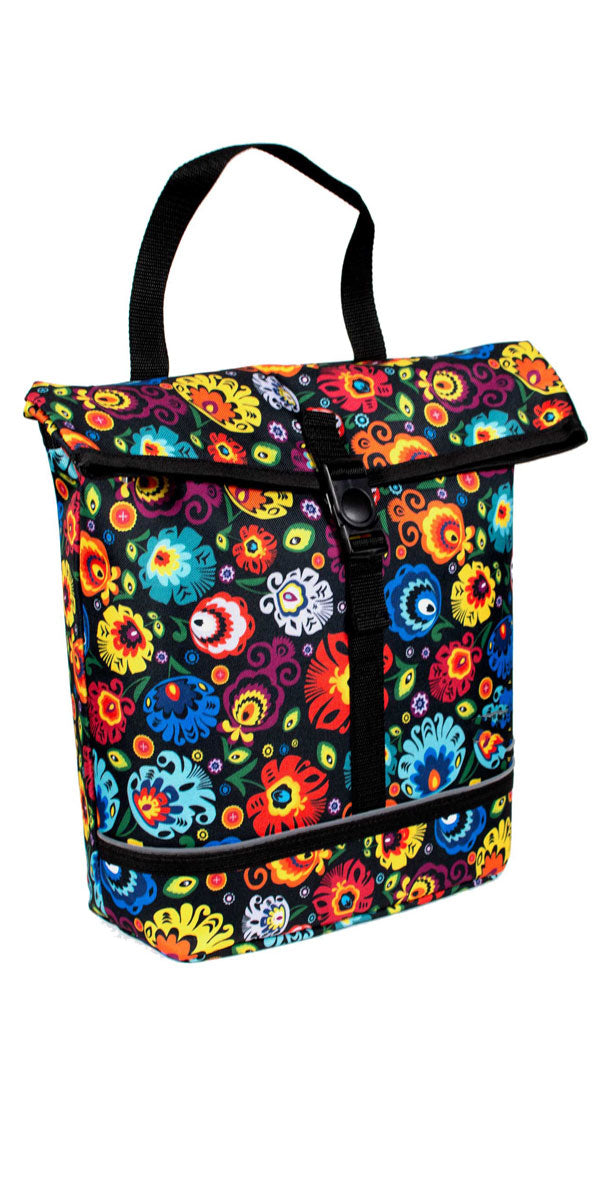 Bicycle Shopper Pannier Bag in Folklore Flowers