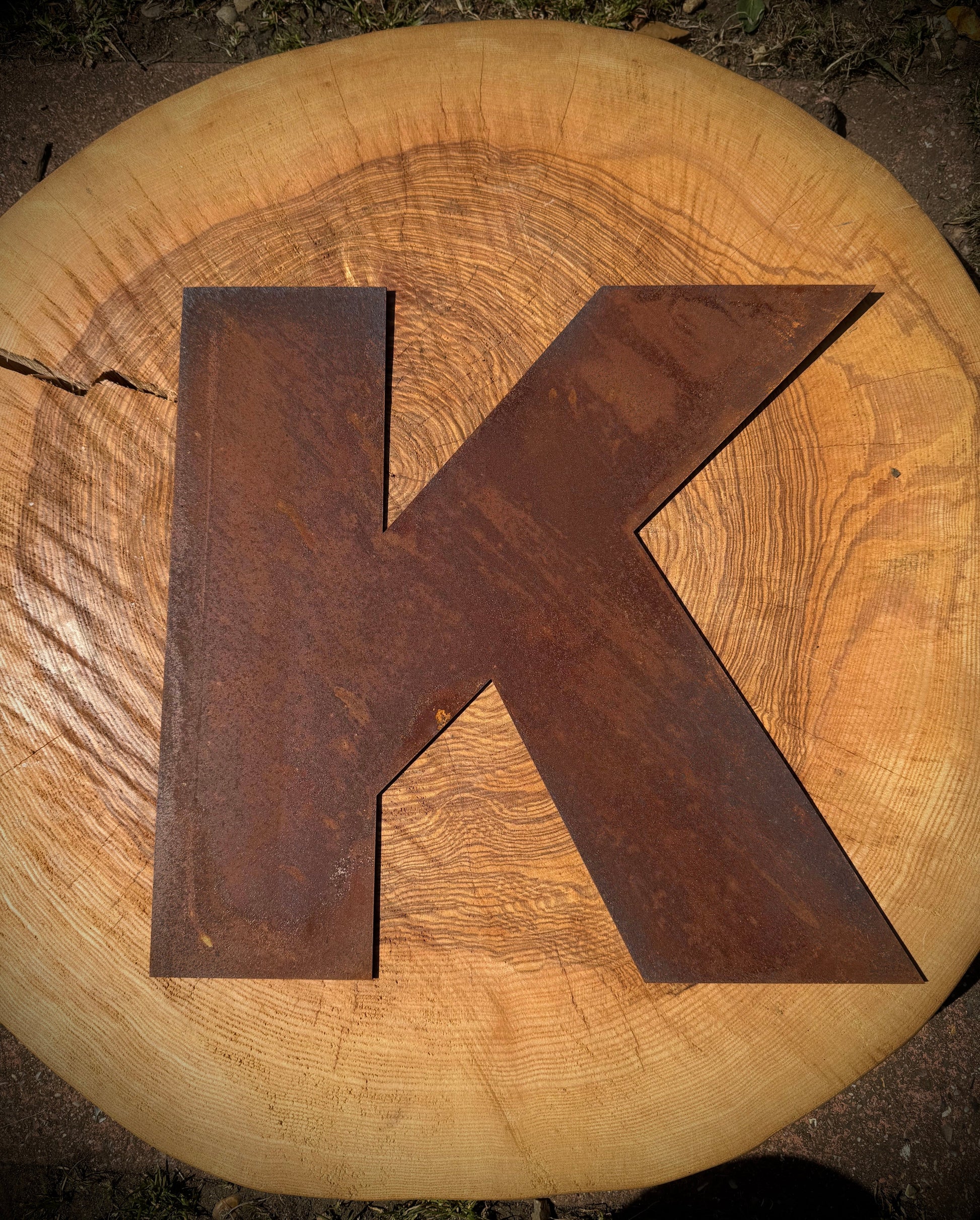 12 Inch Rusty Metal Letters A-Z 0-9