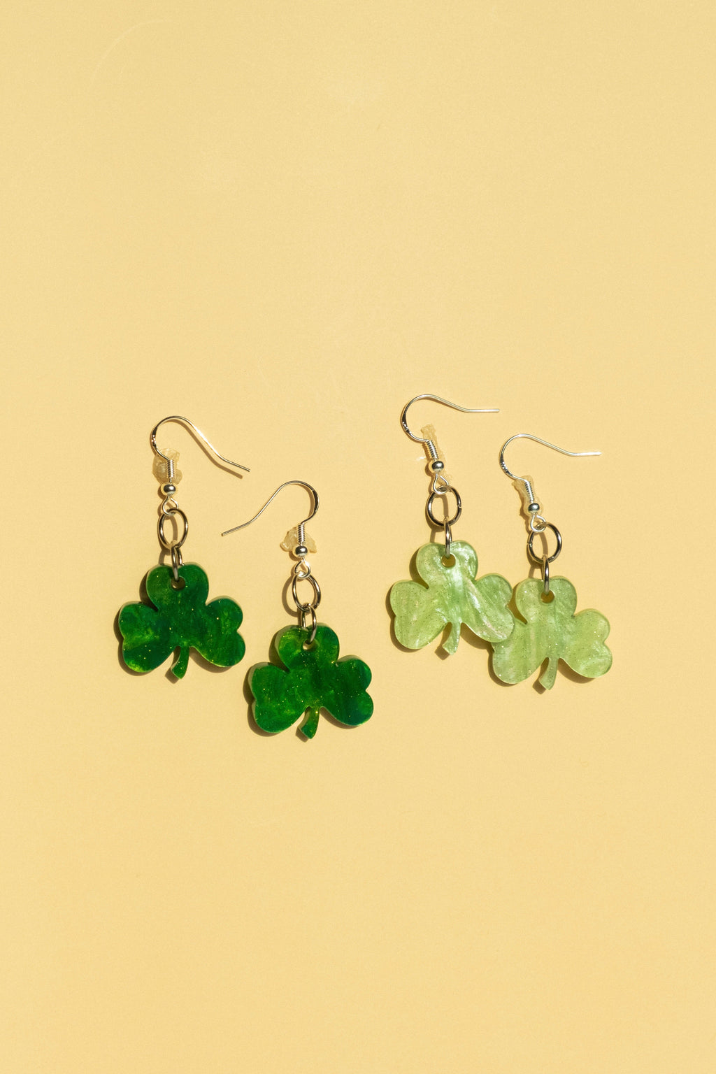 Handmade Shamrock Earrings in Sterling Silver