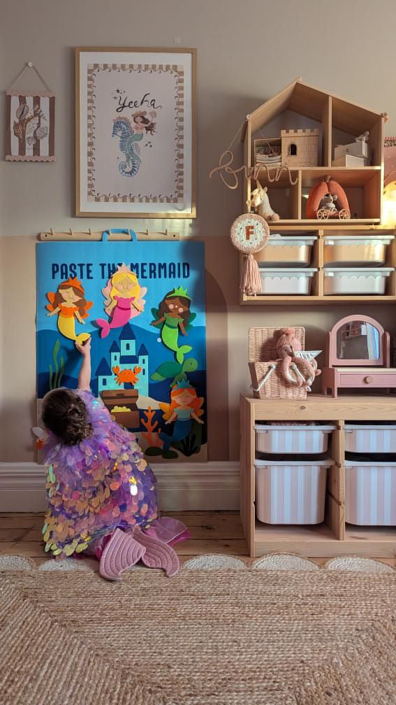 Mermaid Felt Play Board Magical Dress Up Activity for Girls