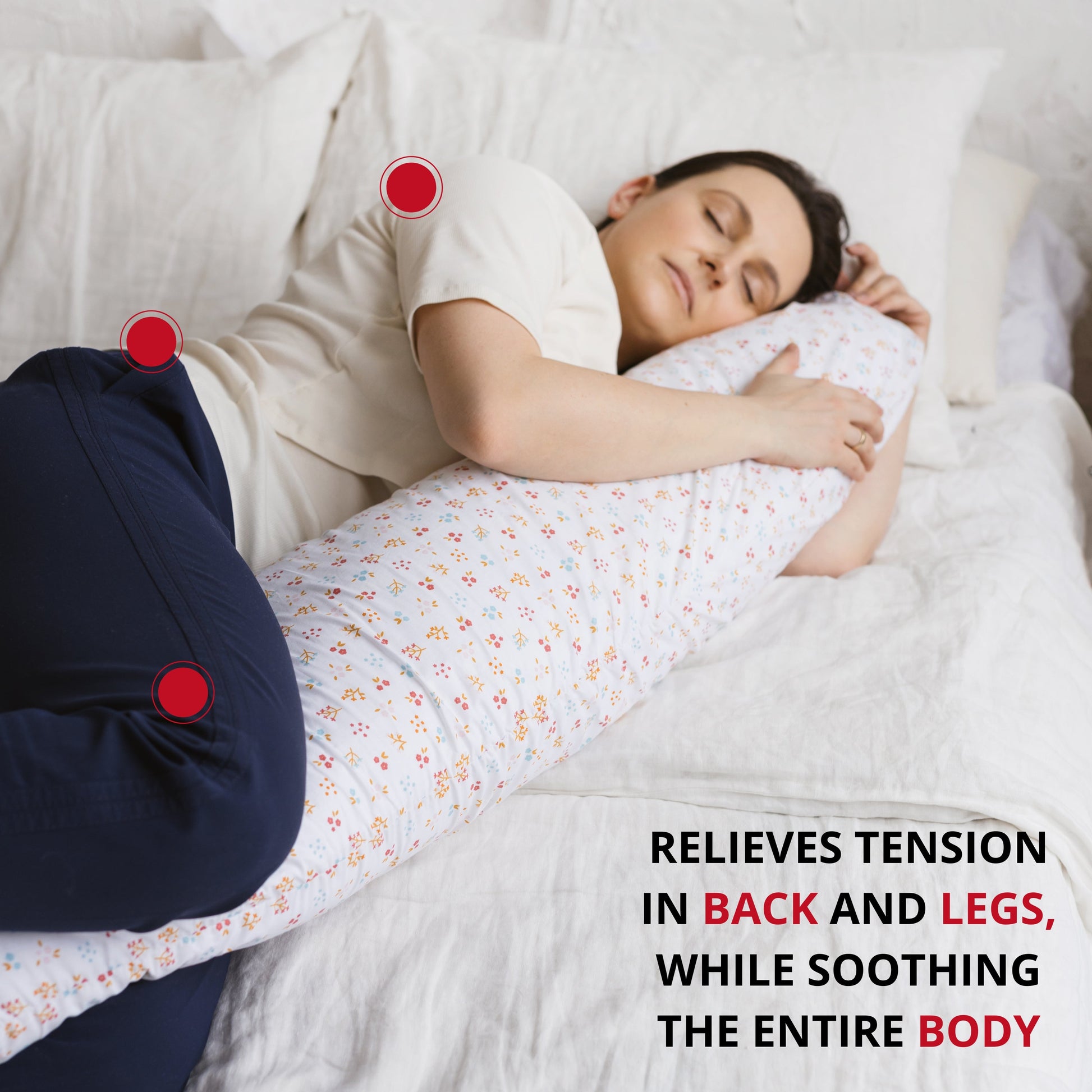 C Shape Nursing and Maternity Pillow in Organic Milk White